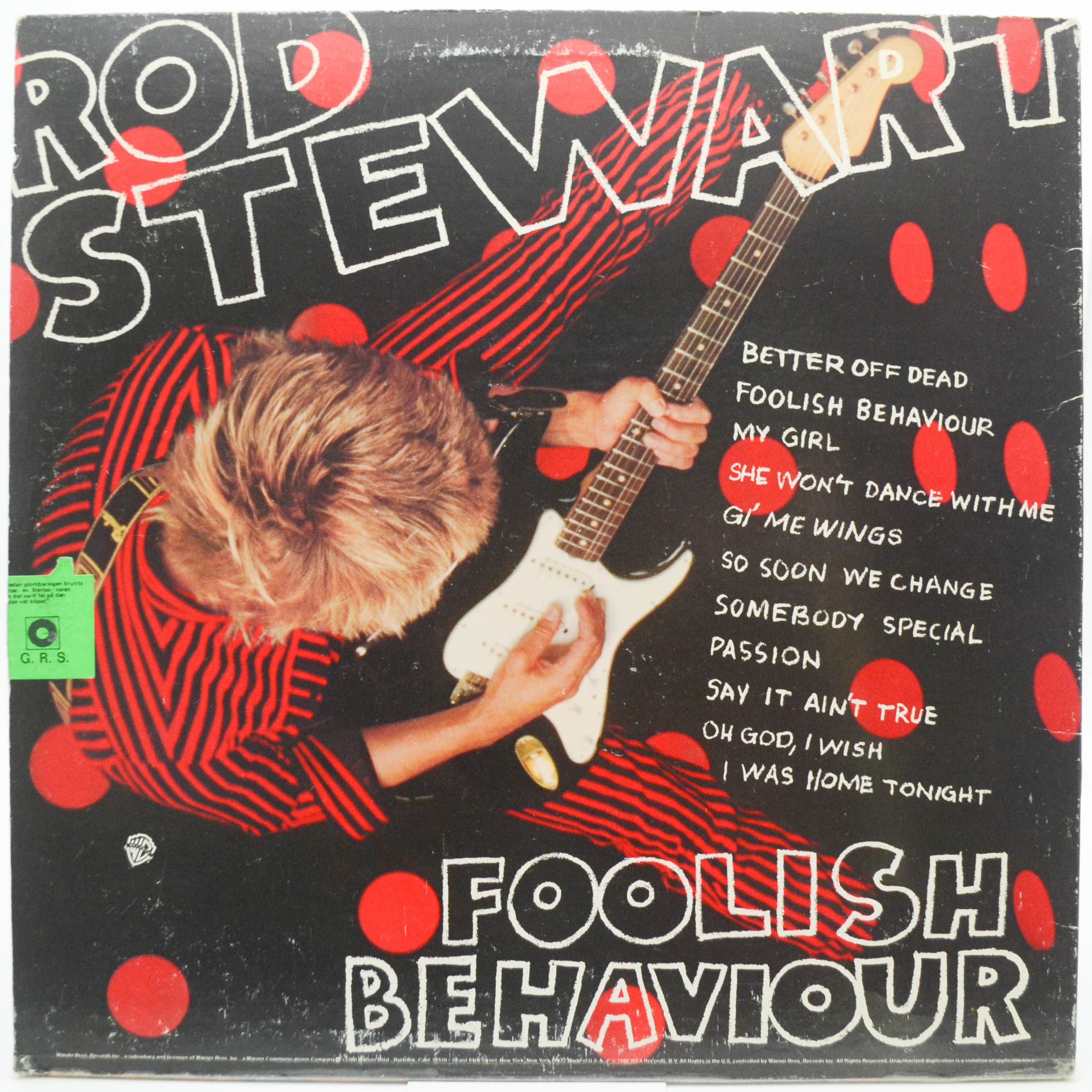 Rod Stewart — Foolish Behaviour (USA), 1980