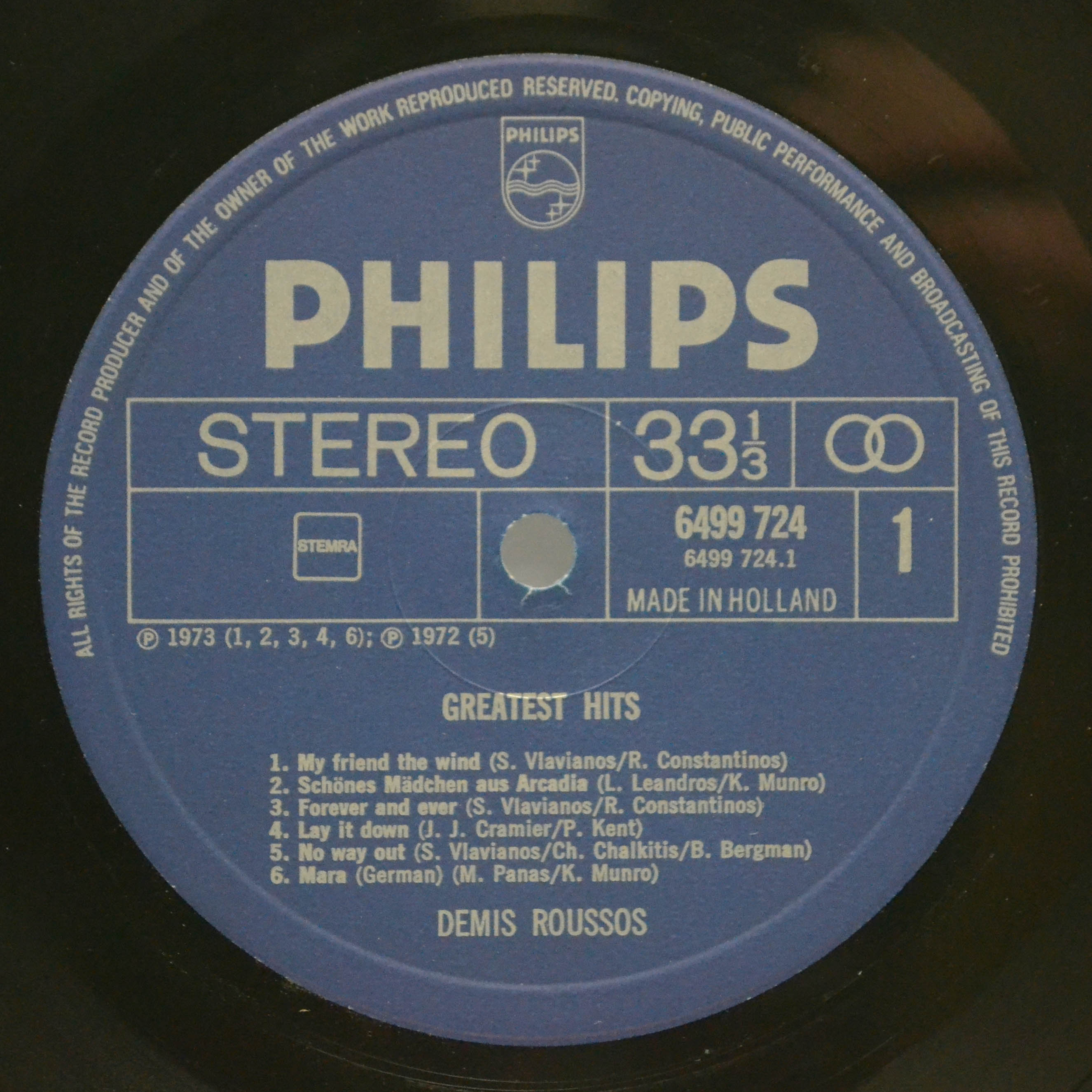 Demis Roussos — Greatest Hits, 1973