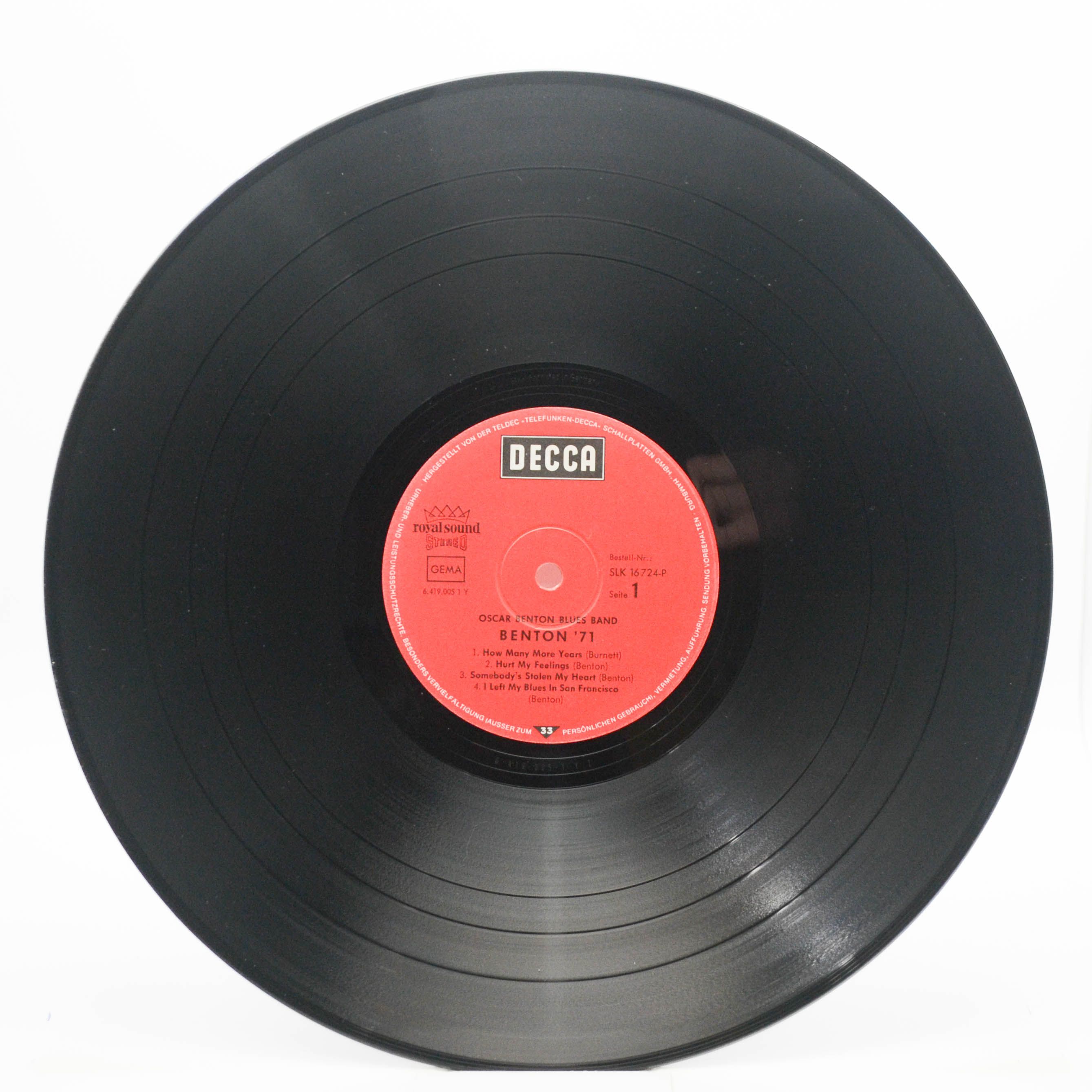 Oscar Benton Blues Band — Benton '71, 1971