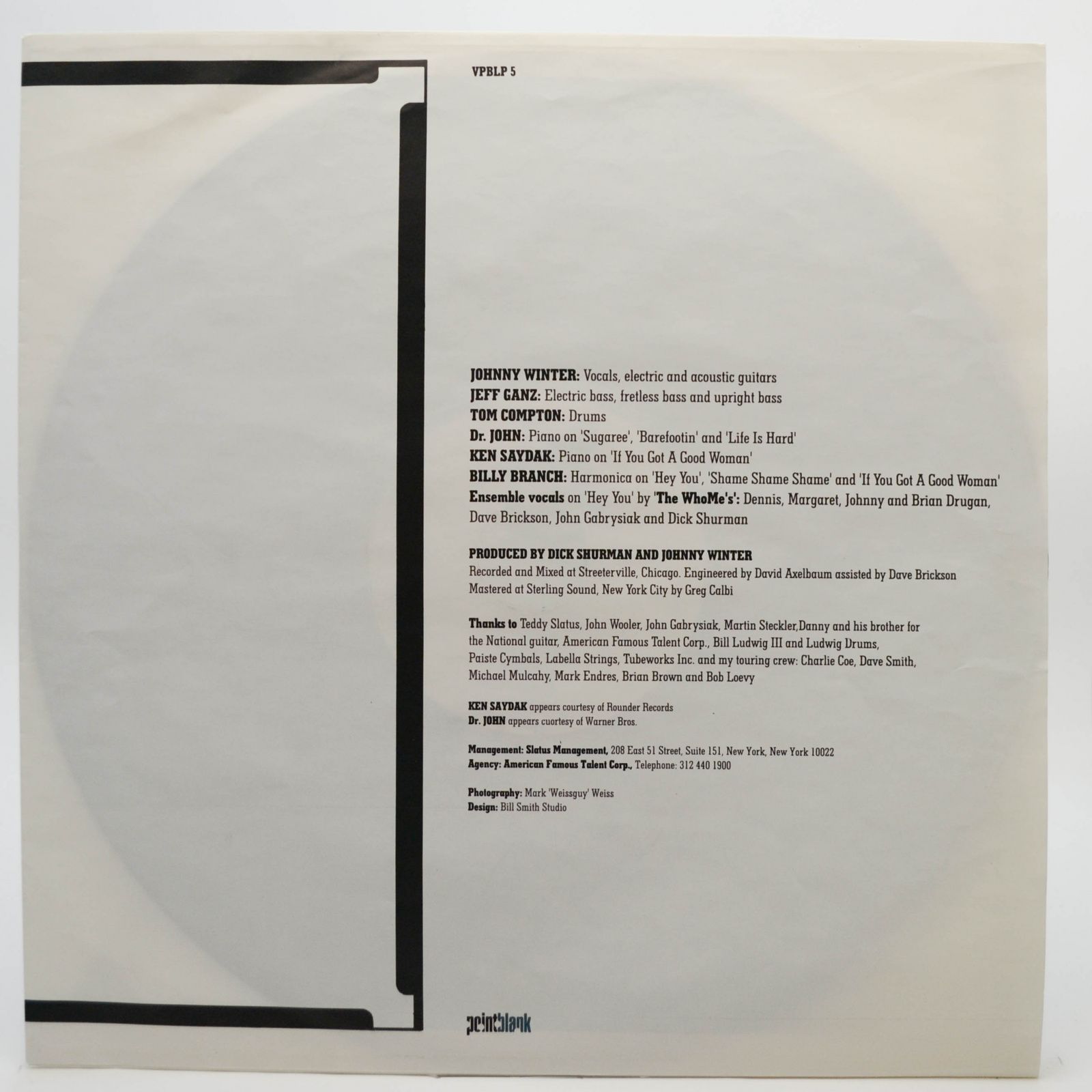 Johnny Winter — Let Me In, 1991