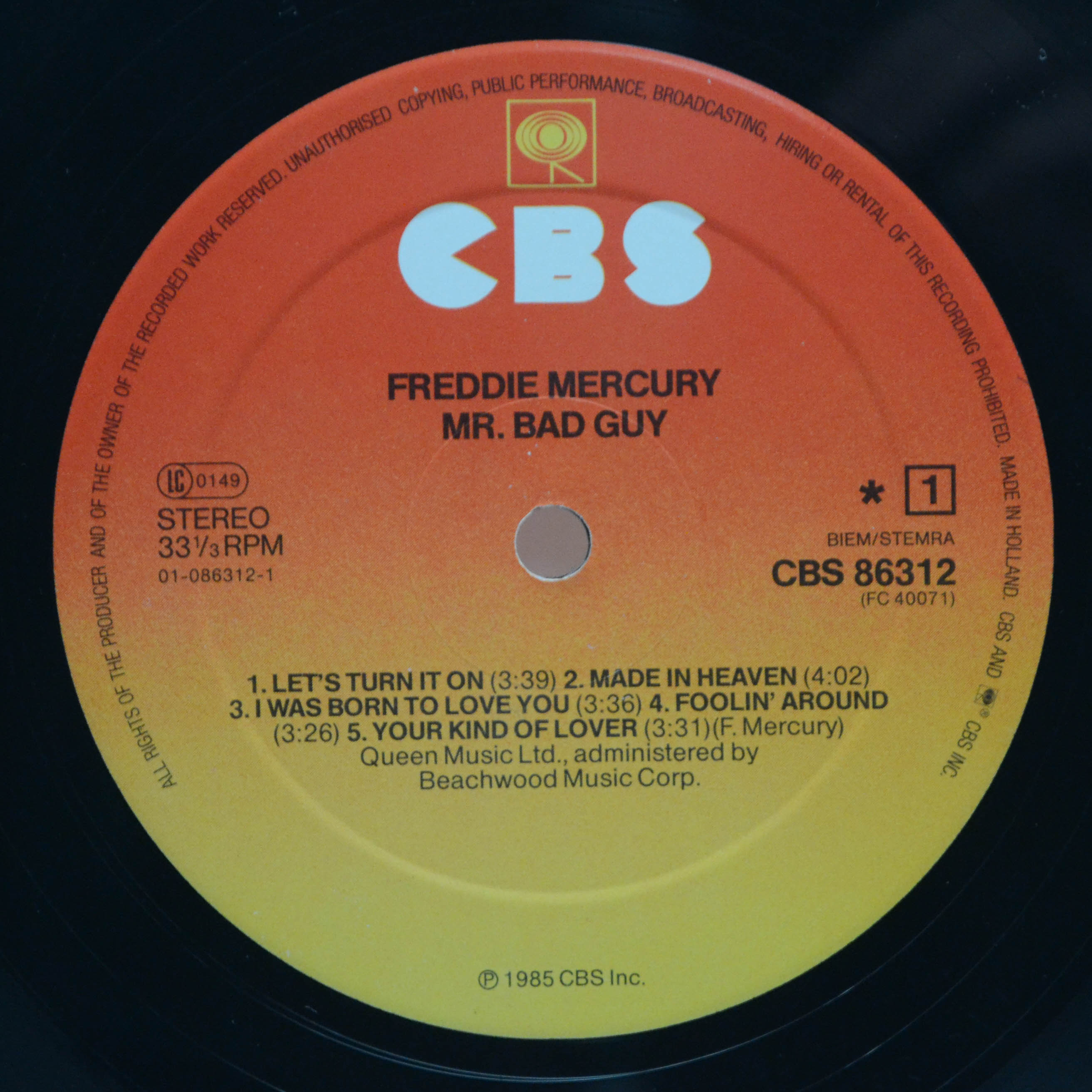 Freddie Mercury — Mr. Bad Guy, 1985