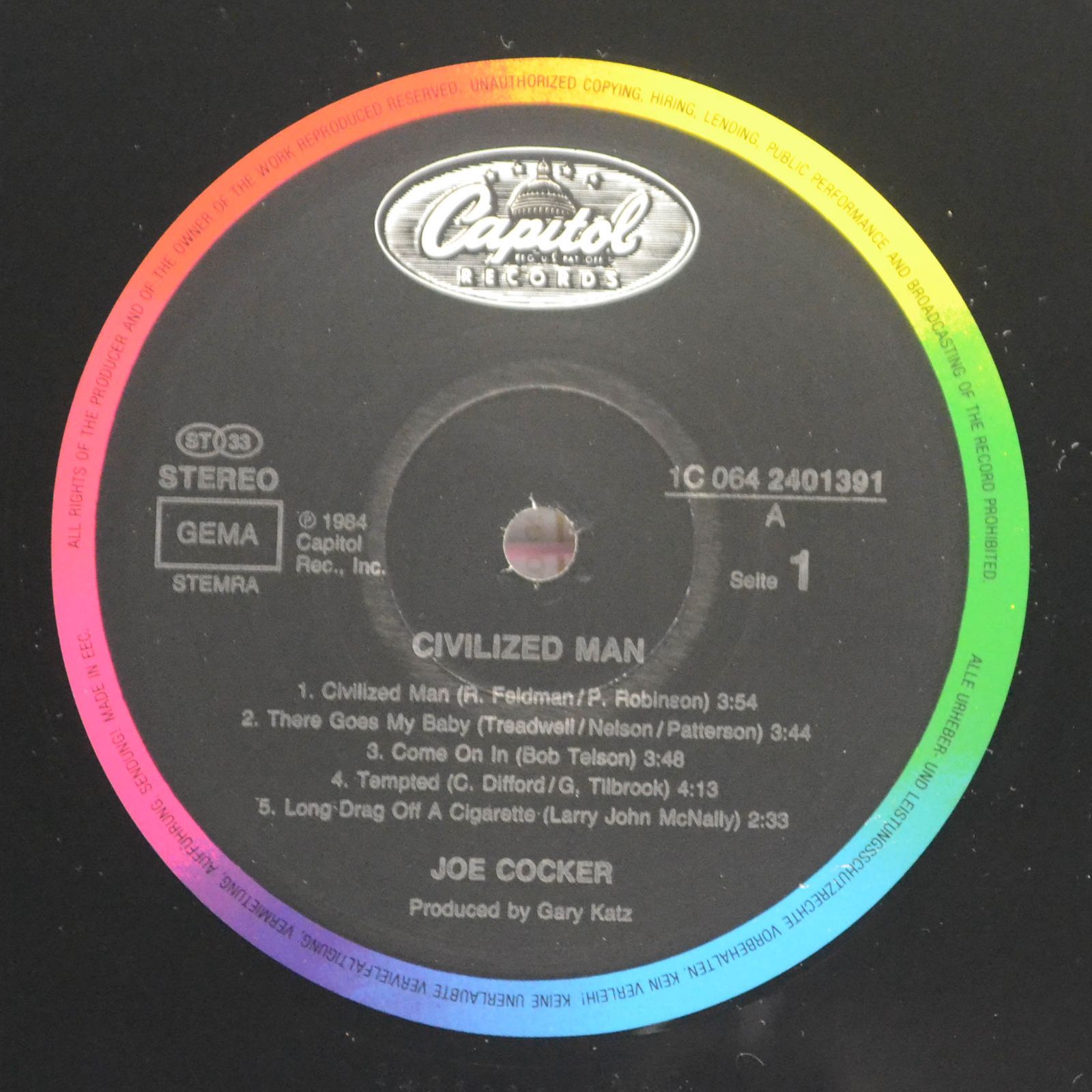 Joe Cocker — Civilized Man, 1984