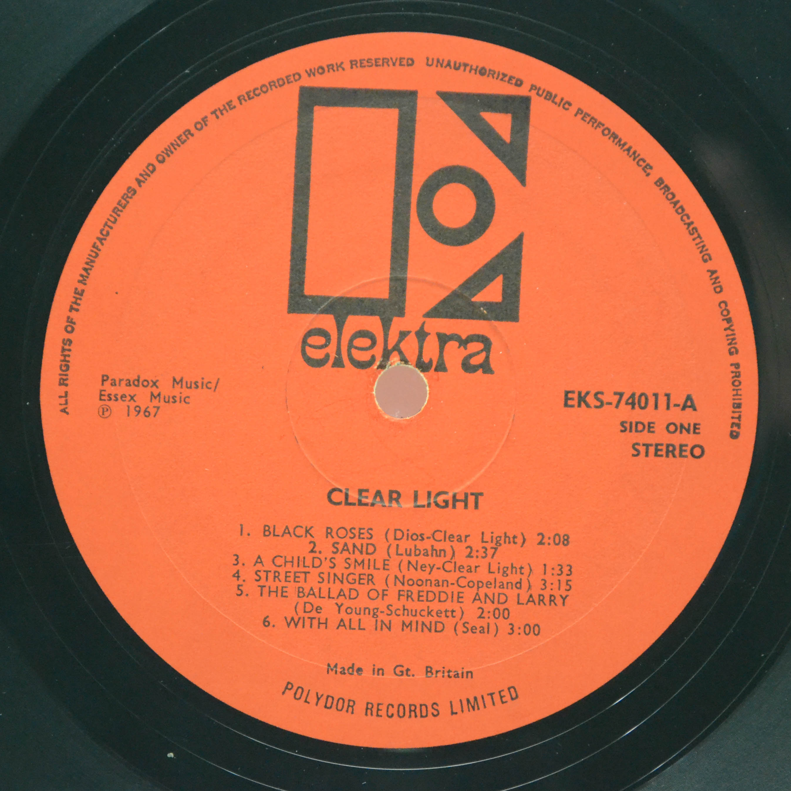 Clear Light — Clear Light (UK), 1967