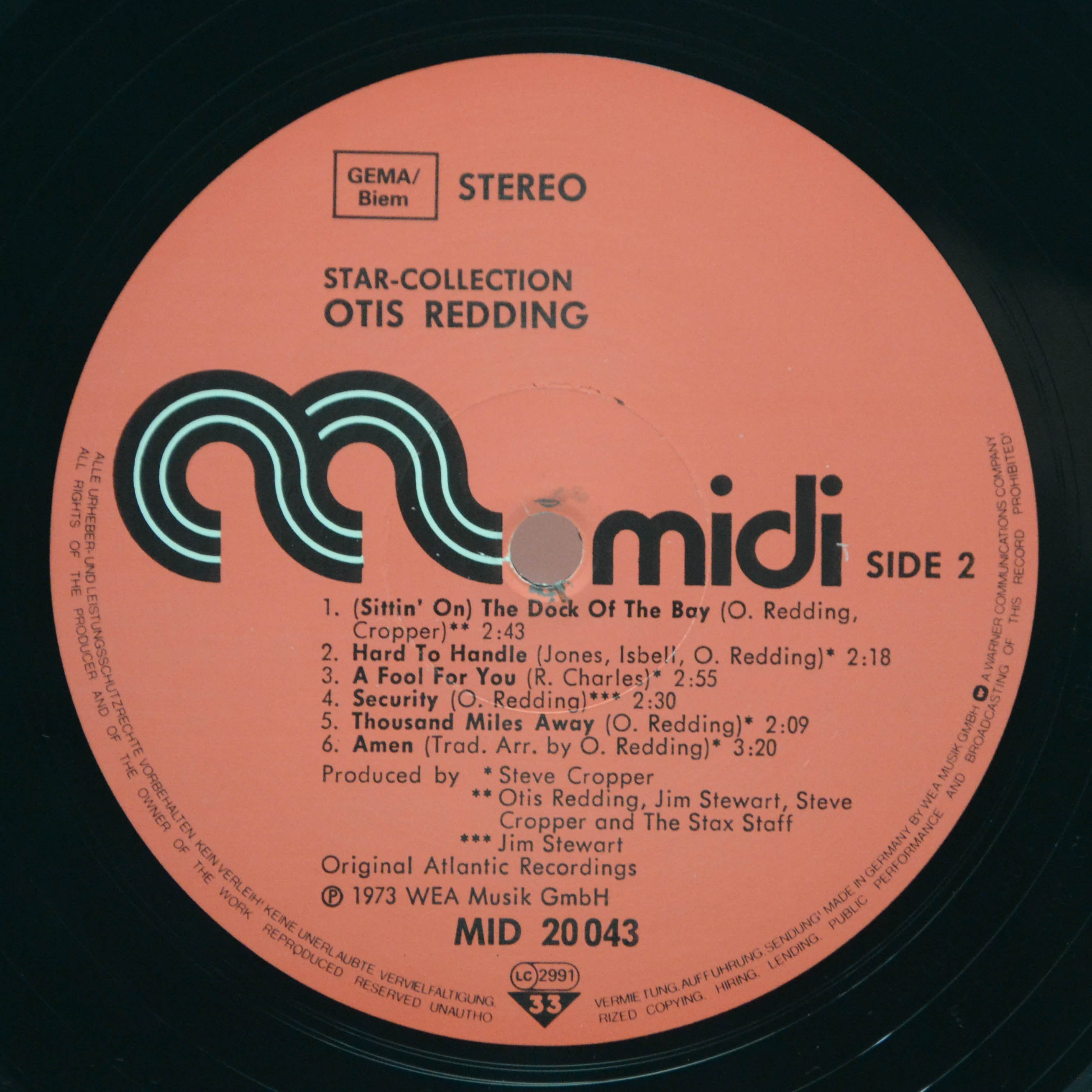 Otis Redding — Star-Collection, 1973