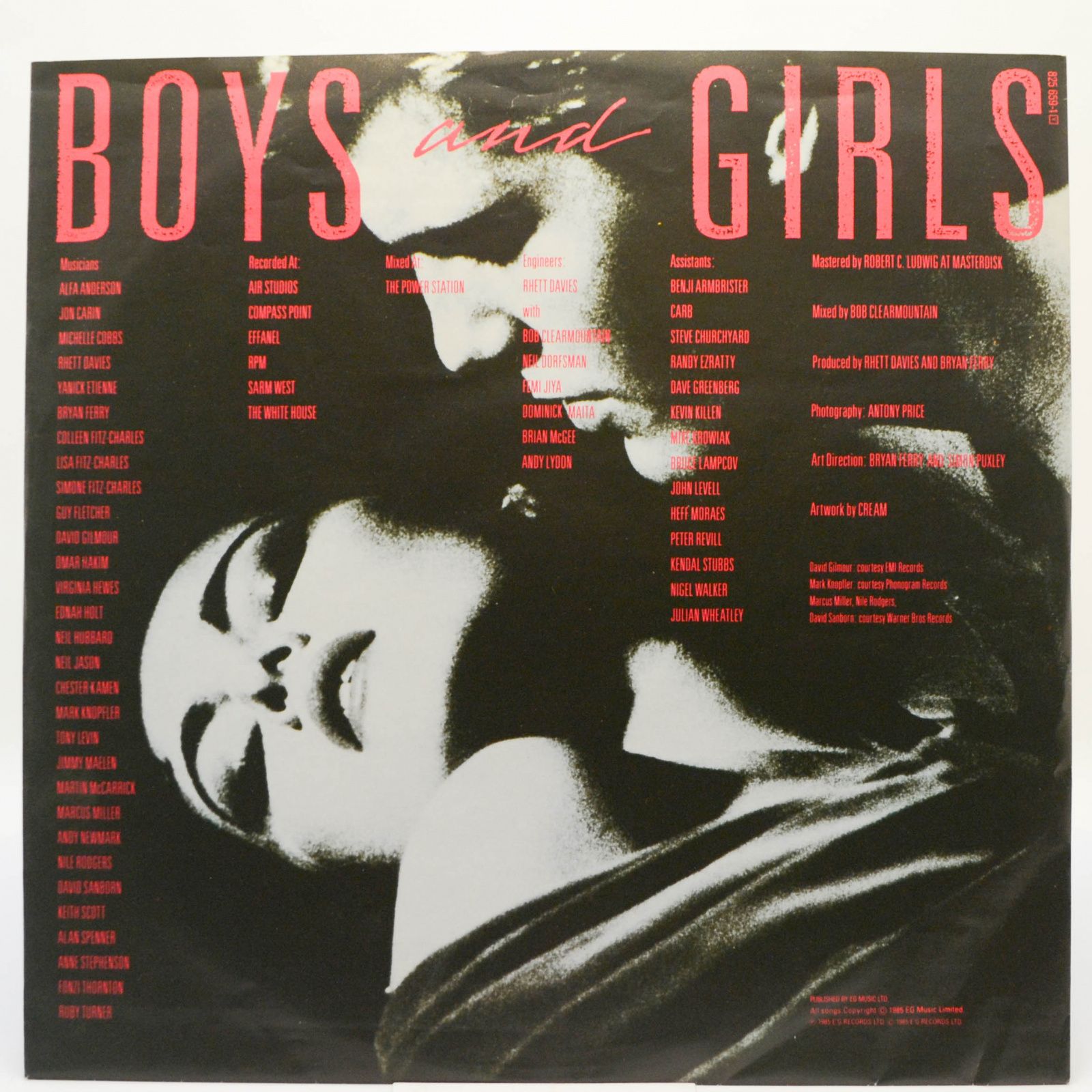 Bryan Ferry — Boys And Girls, 1985