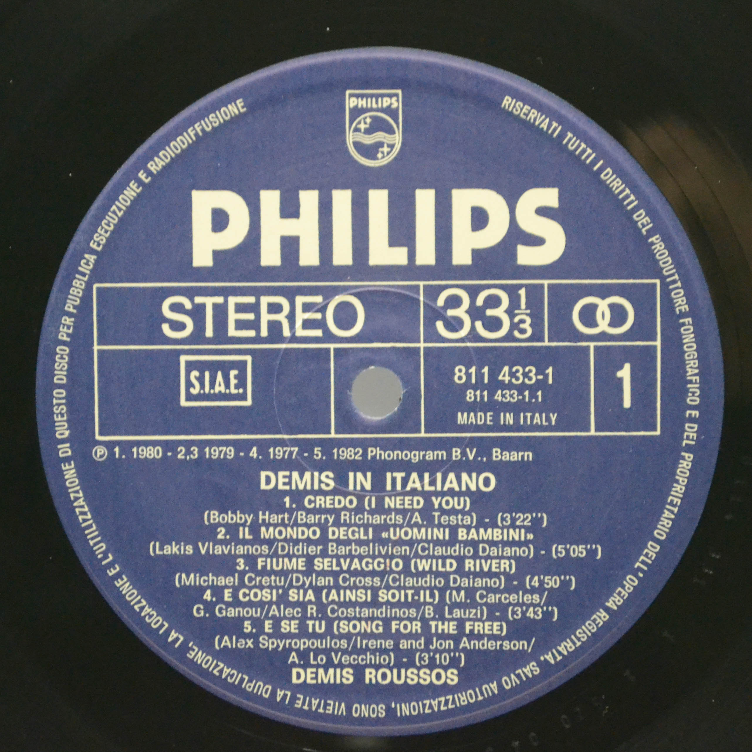 Demis Roussos — Demis In Italiano, 1983