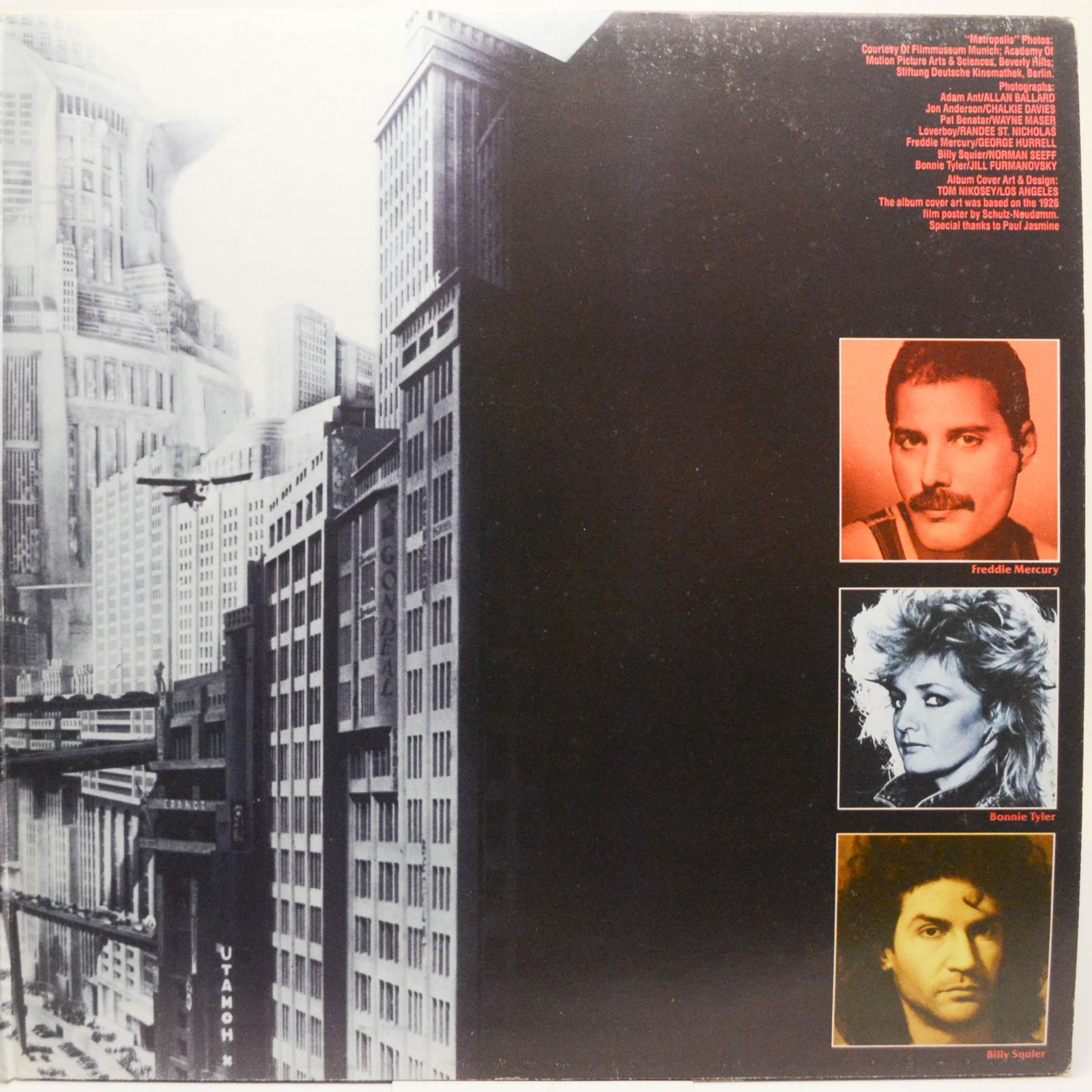 Various — Metropolis (Original Motion Picture Soundtrack), 1984