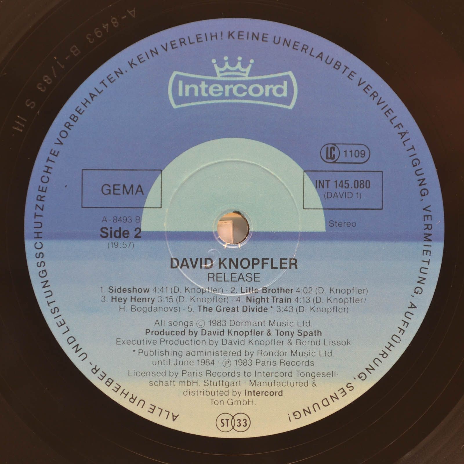 David Knopfler — Release, 1983