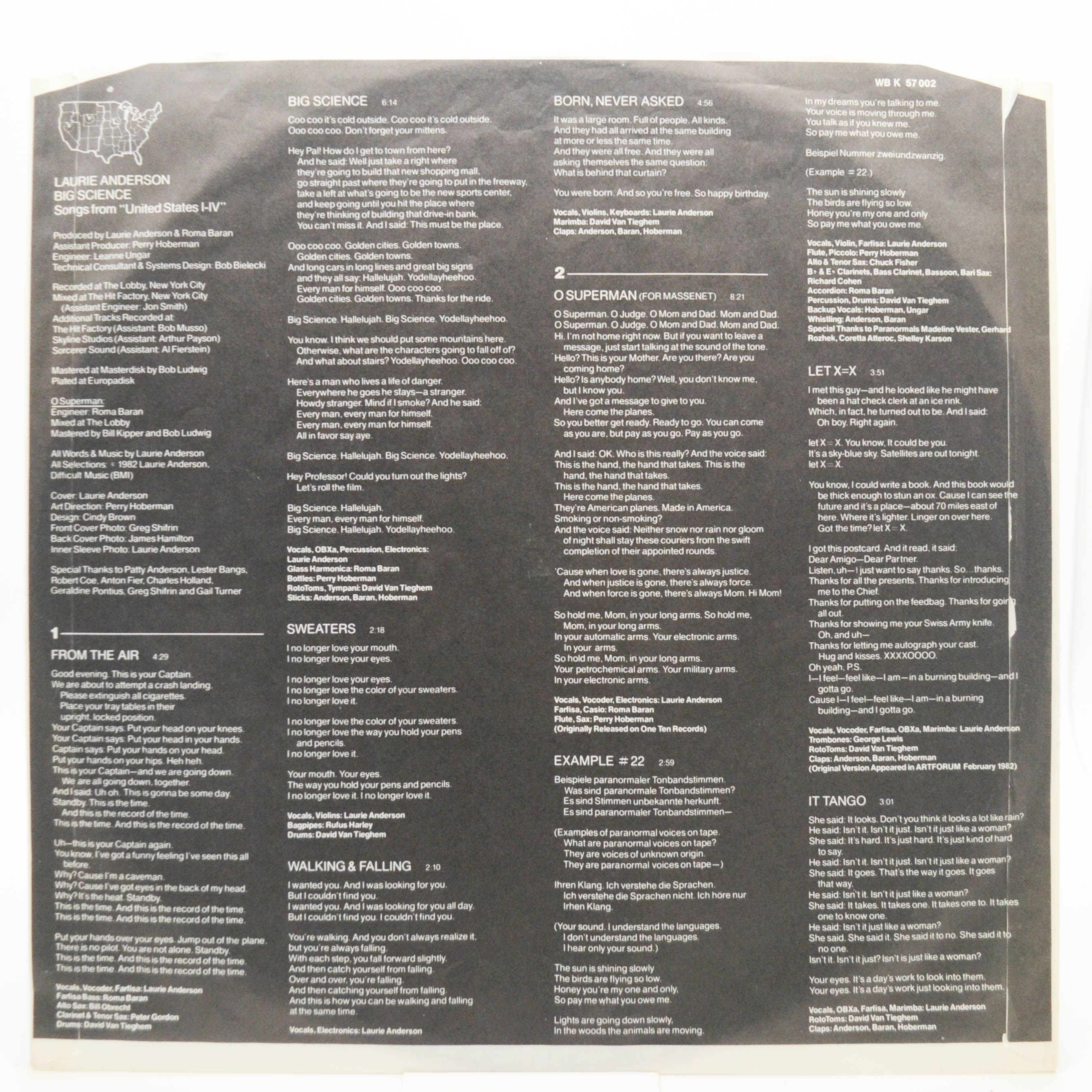 Laurie Anderson — Big Science, 1982