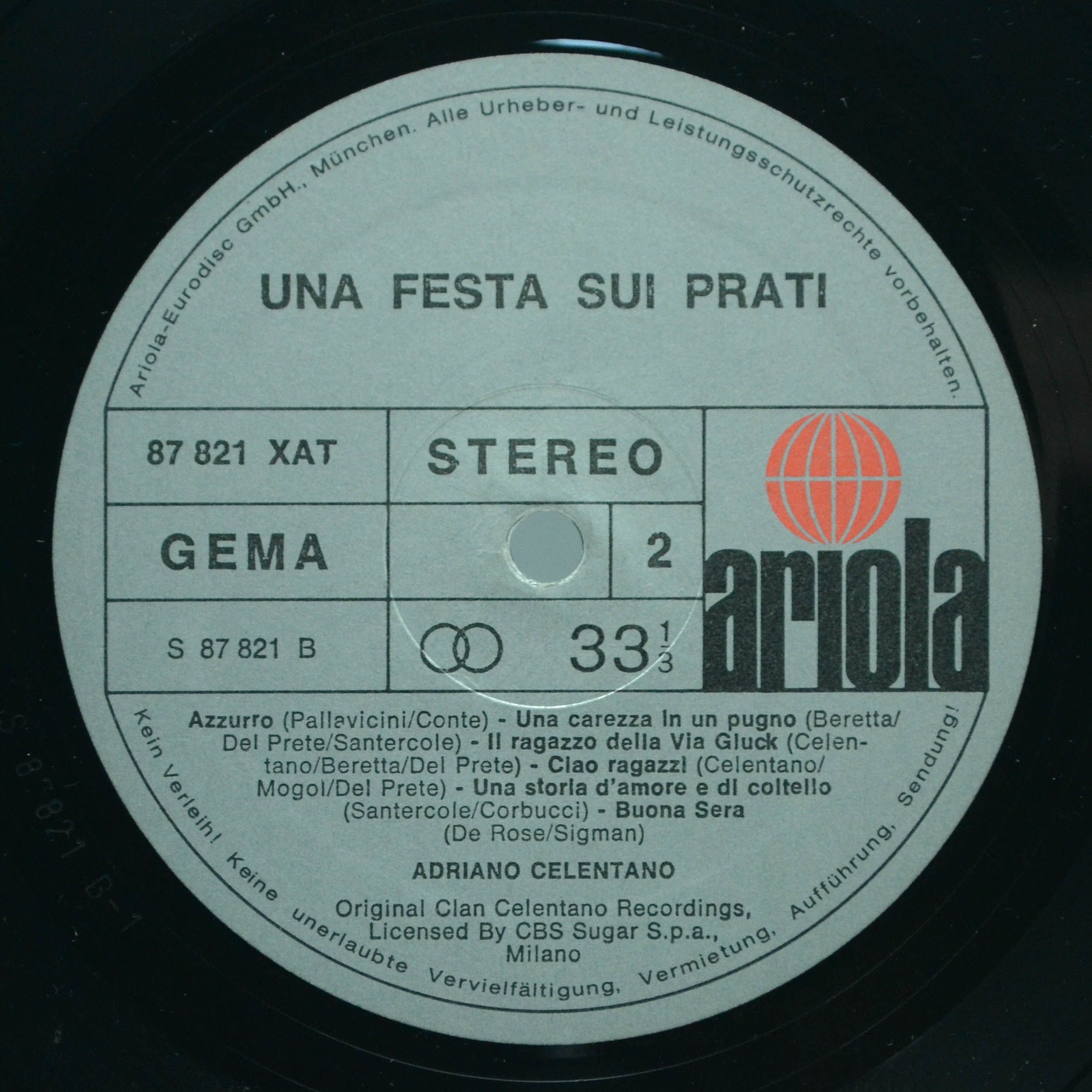 Adriano Celentano — Una Festa Sui Prati, 1974
