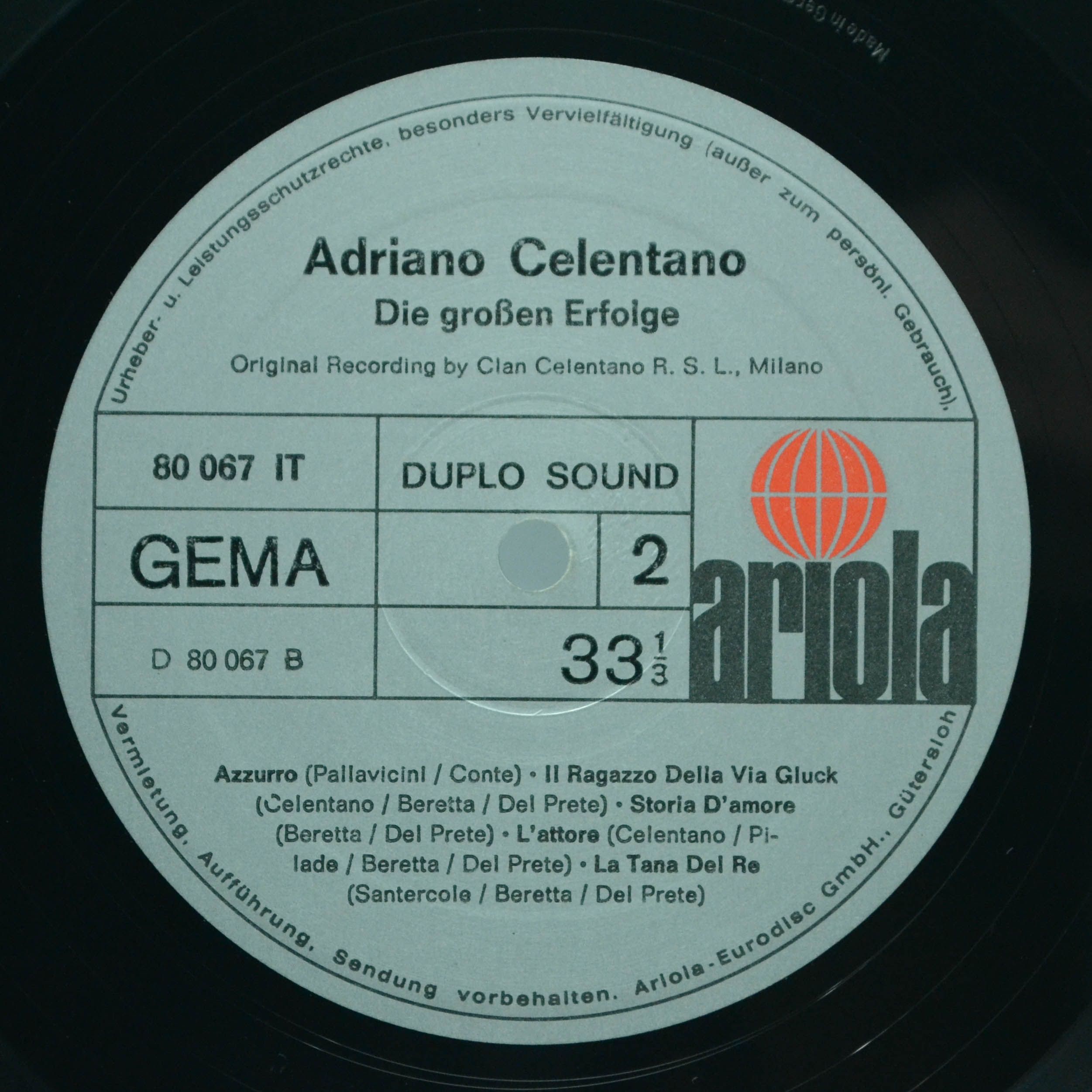 Adriano Celentano — Die Großen Erfolge, 1969