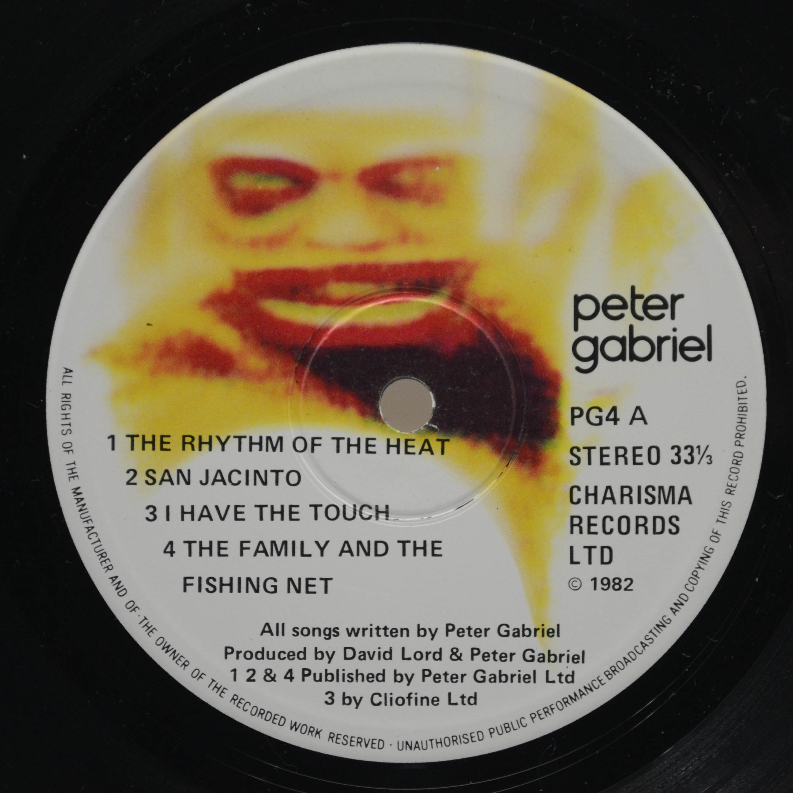 Peter Gabriel — Peter Gabriel (1-st, UK), 1982