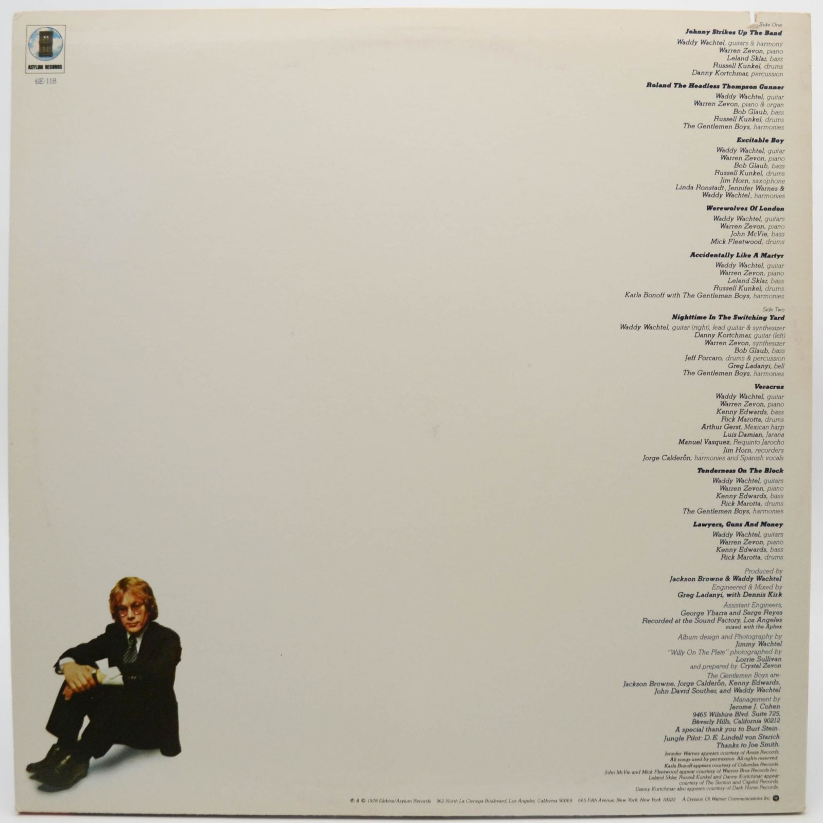 Warren Zevon — Excitable Boy (1-st, USA), 1978