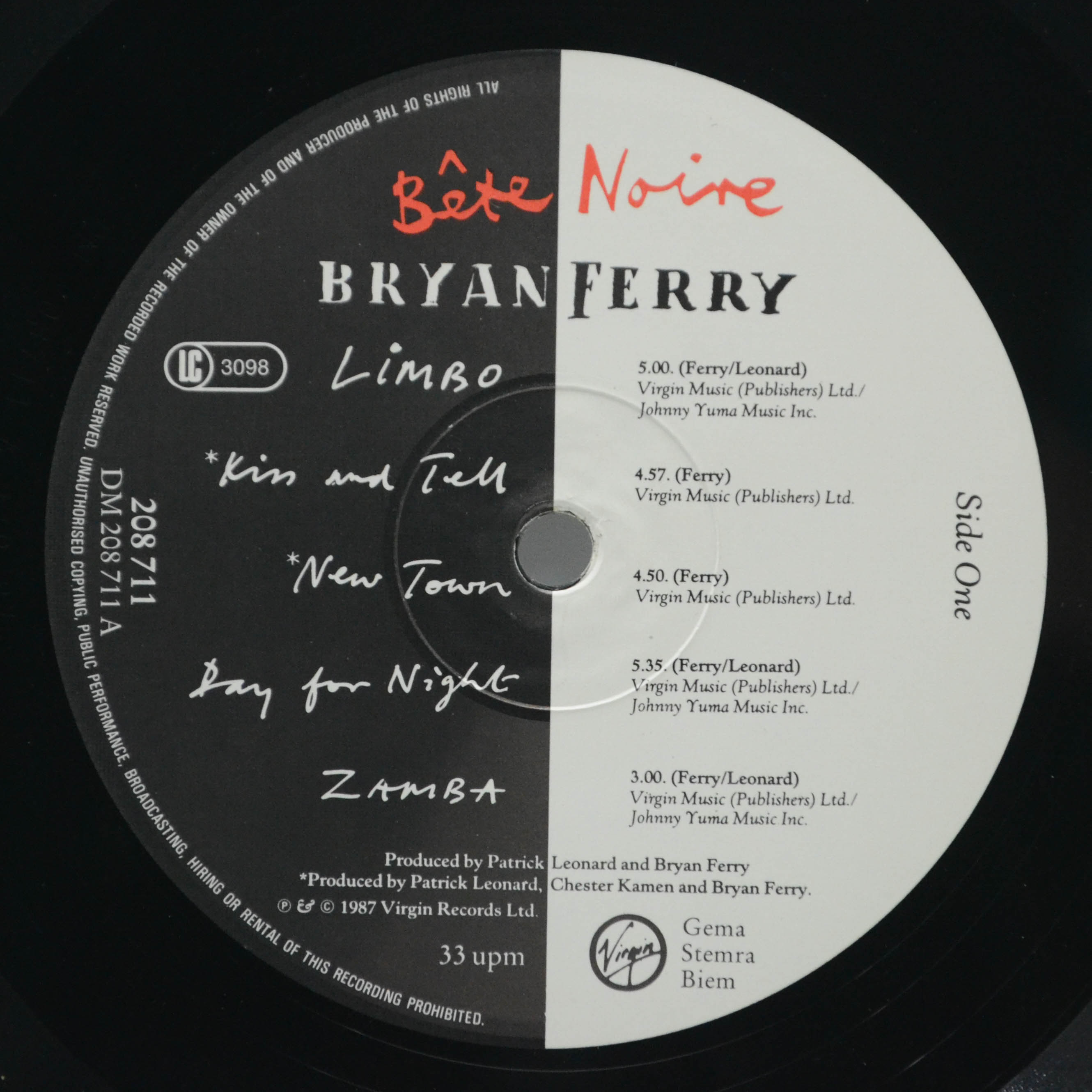 Bryan Ferry — Bête Noire, 1987