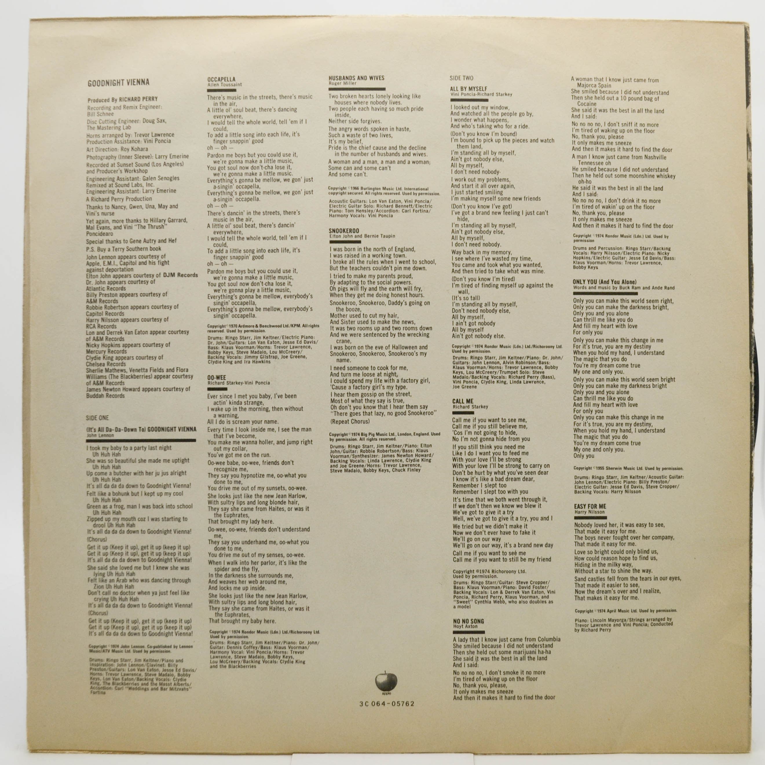 Ringo Starr — Goodnight Vienna, 1974