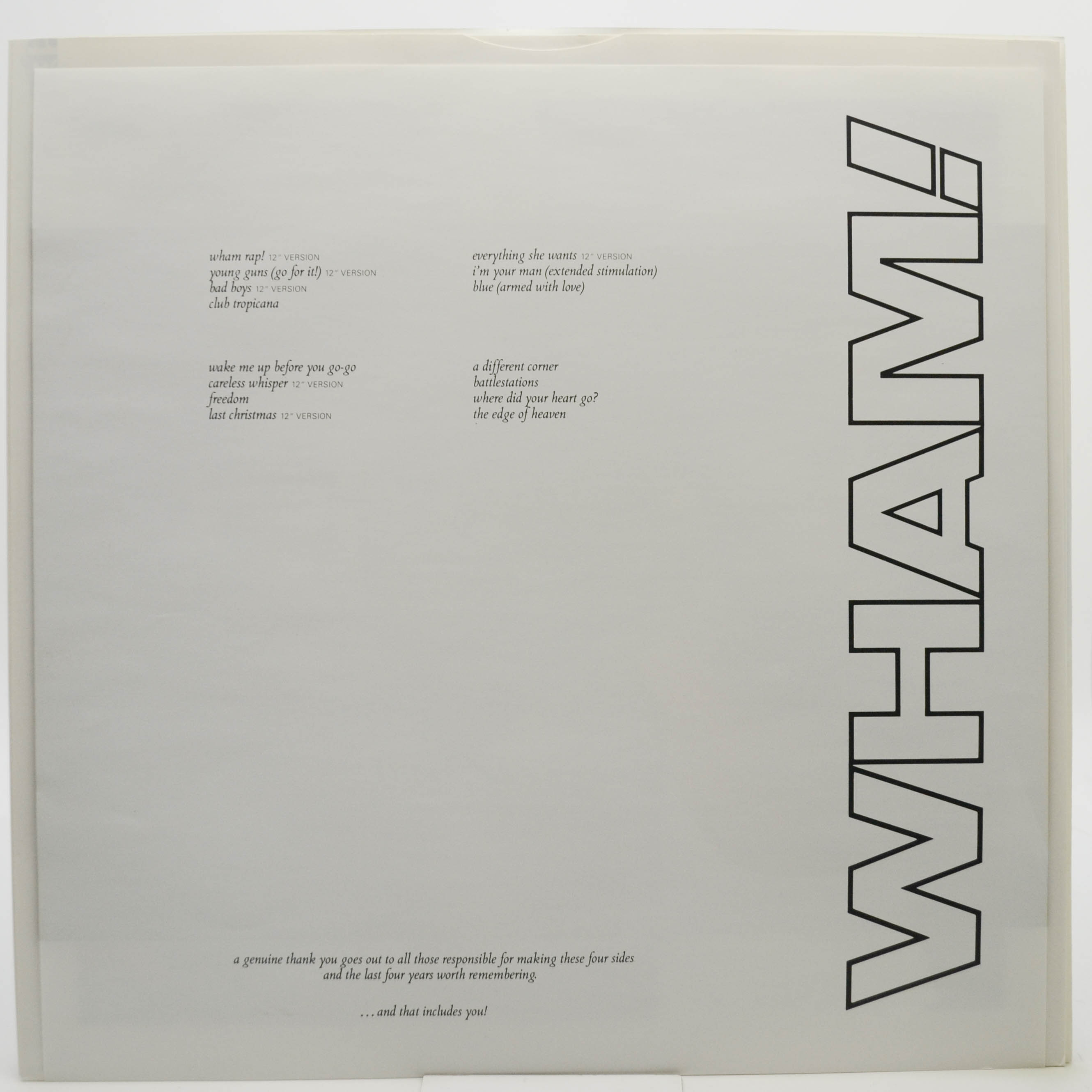 Wham! — The Final (2LP), 1986