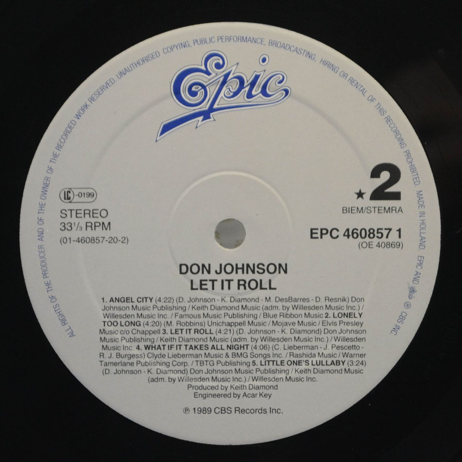 Don Johnson — Let It Roll, 1989