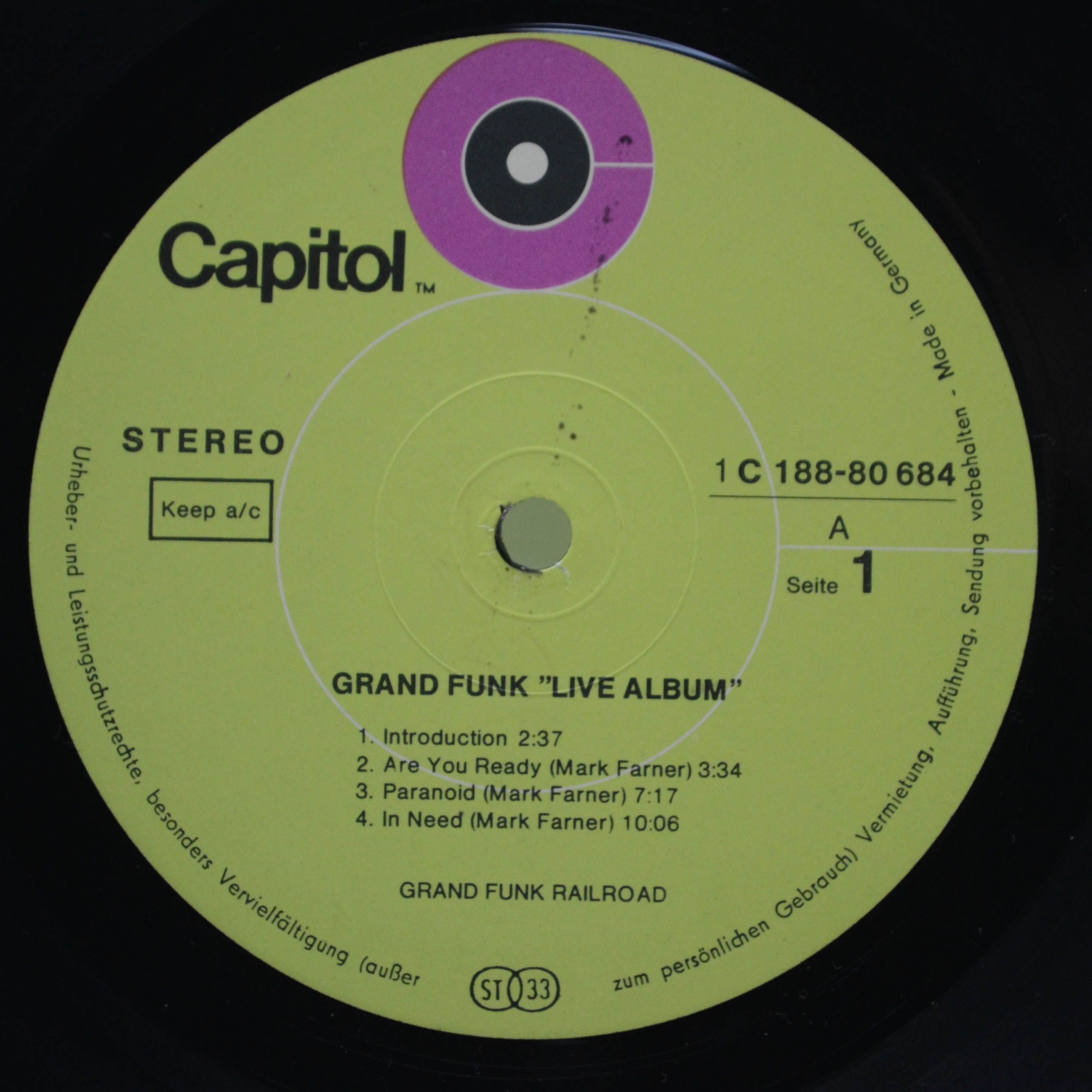 Grand Funk — Live Album (2LP), 1970