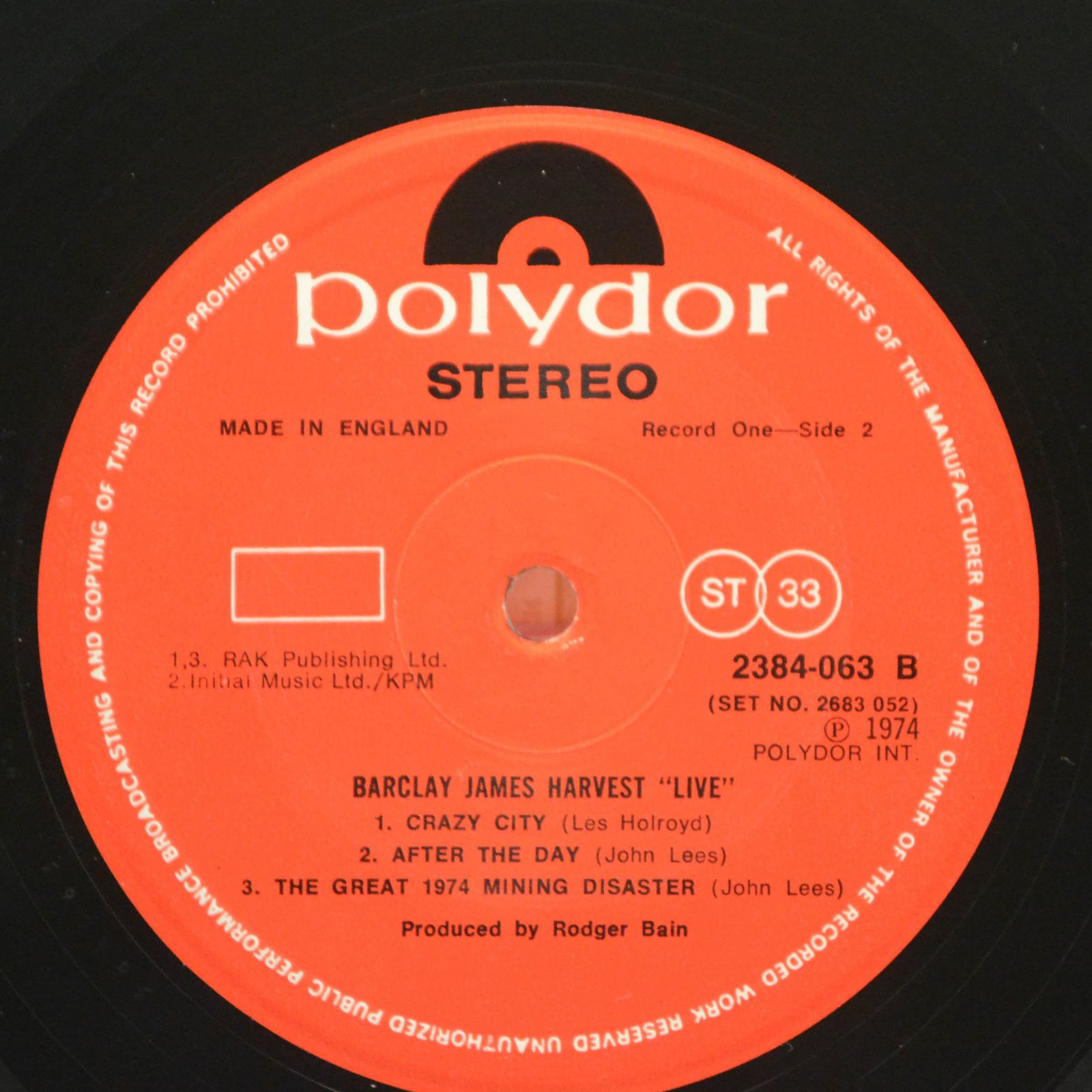 Barclay James Harvest — Live (2LP, UK), 1974