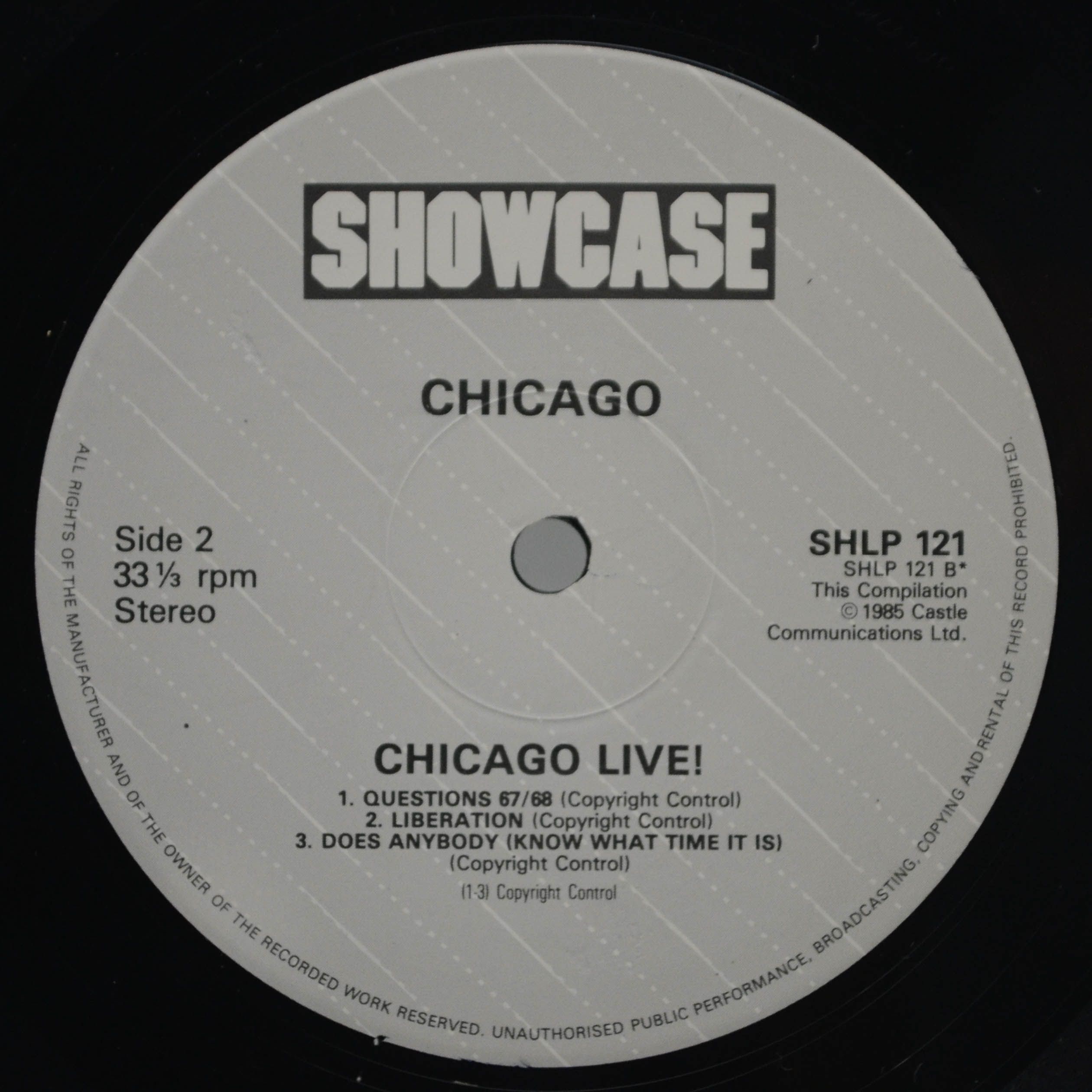 Chicago — Chicago Live! (UK), 1978