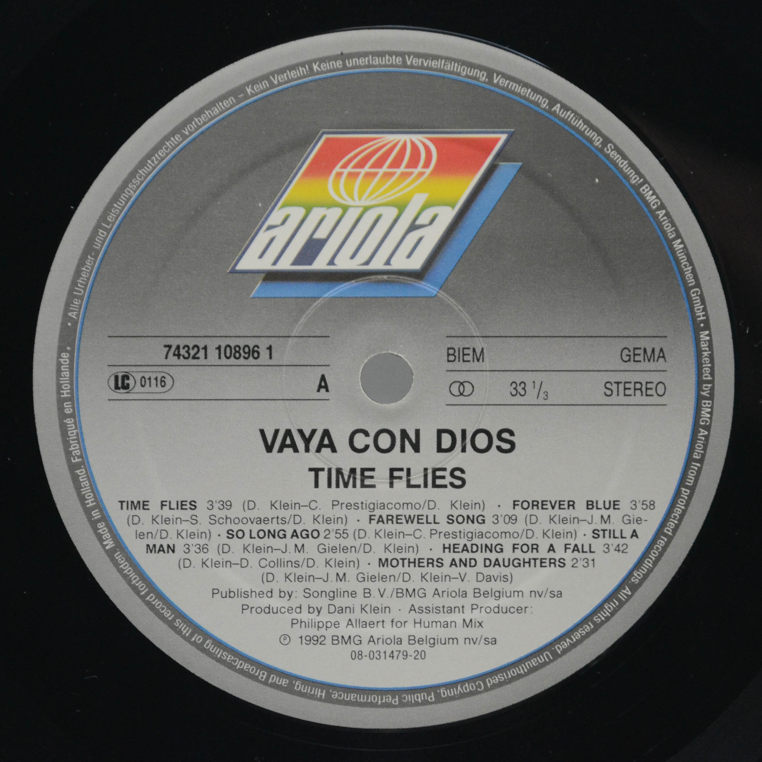 Vaya Con Dios — Time Flies, 1992