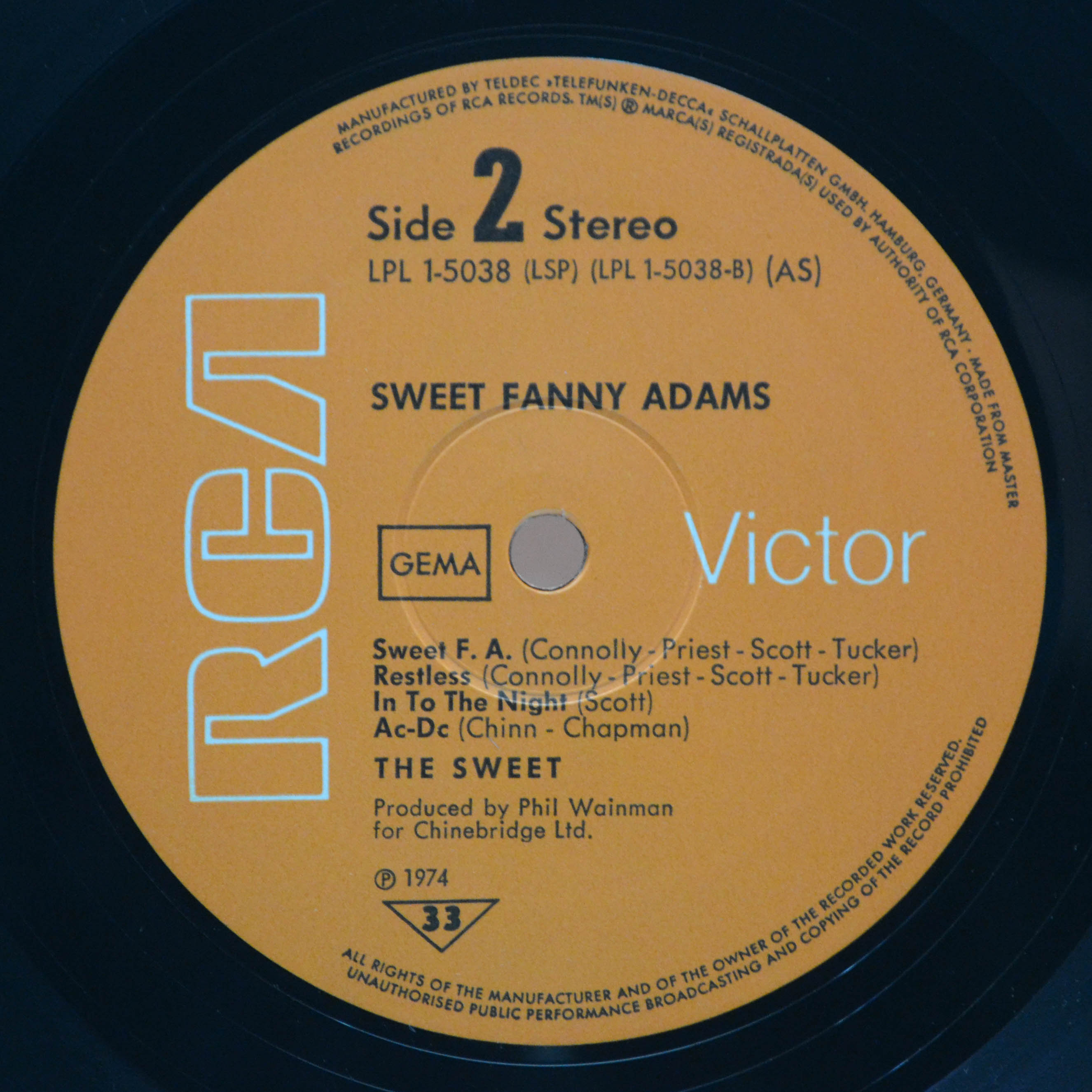 Sweet — Sweet Fanny Adams, 1974