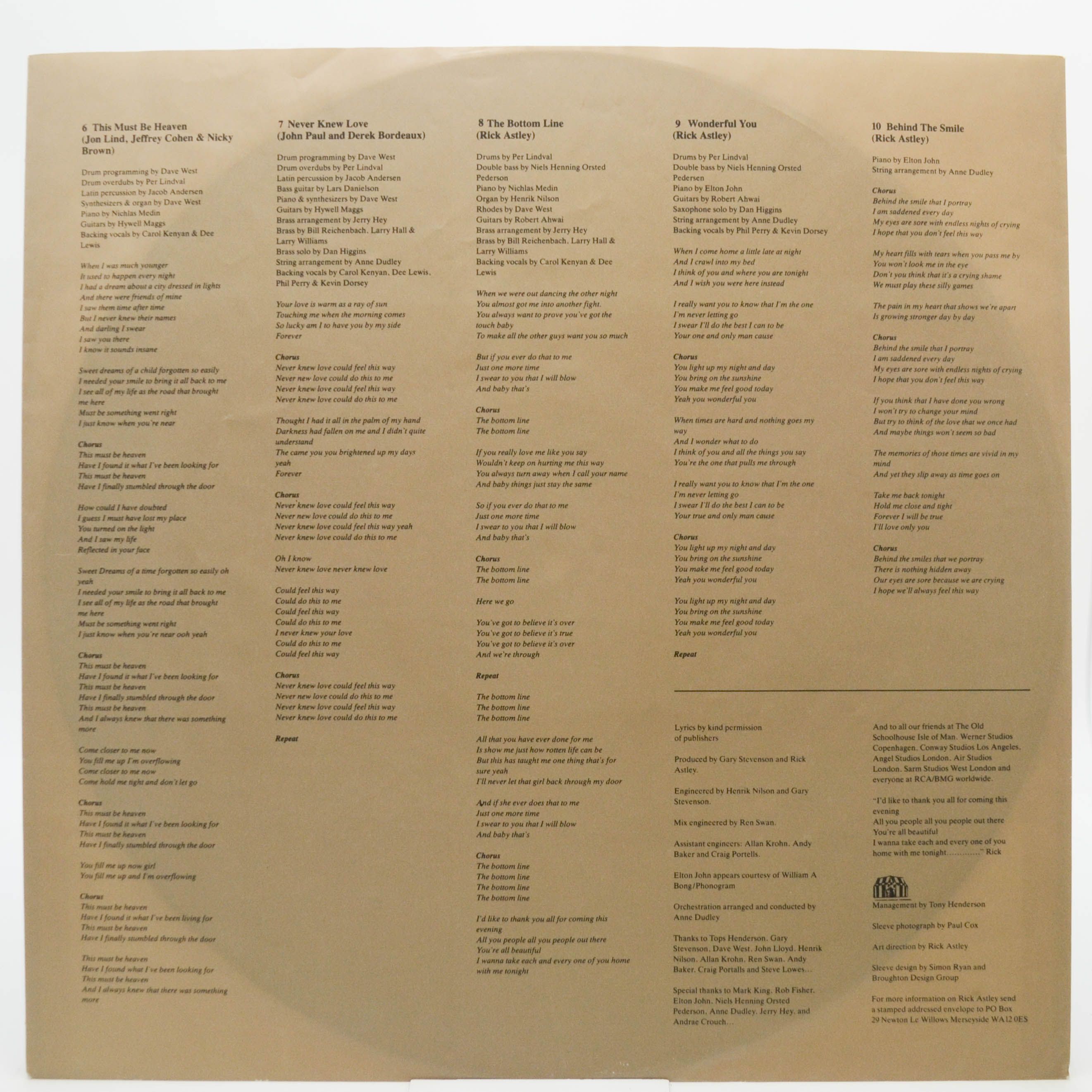 Rick Astley — Free, 1991