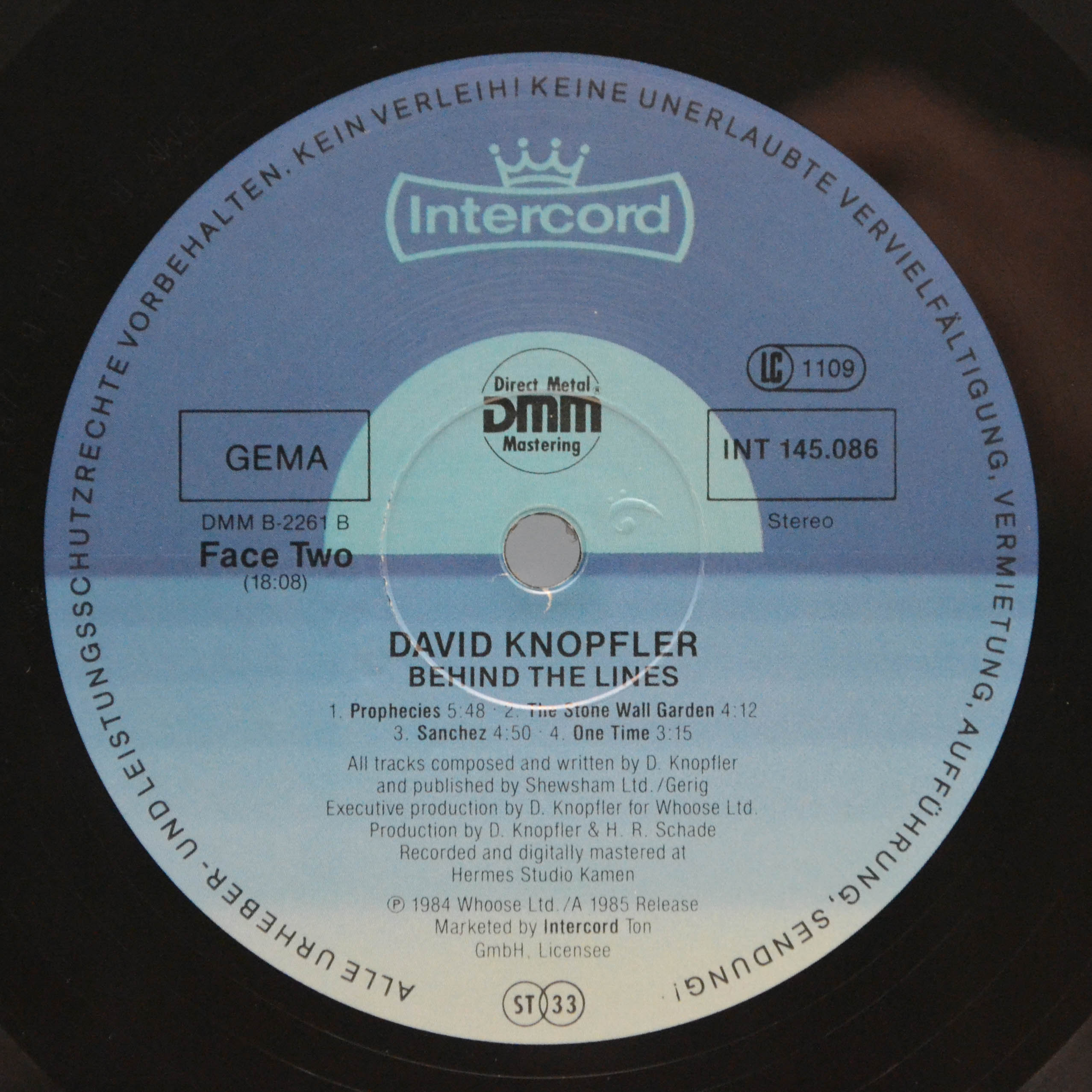 David Knopfler — Behind The Lines, 1985