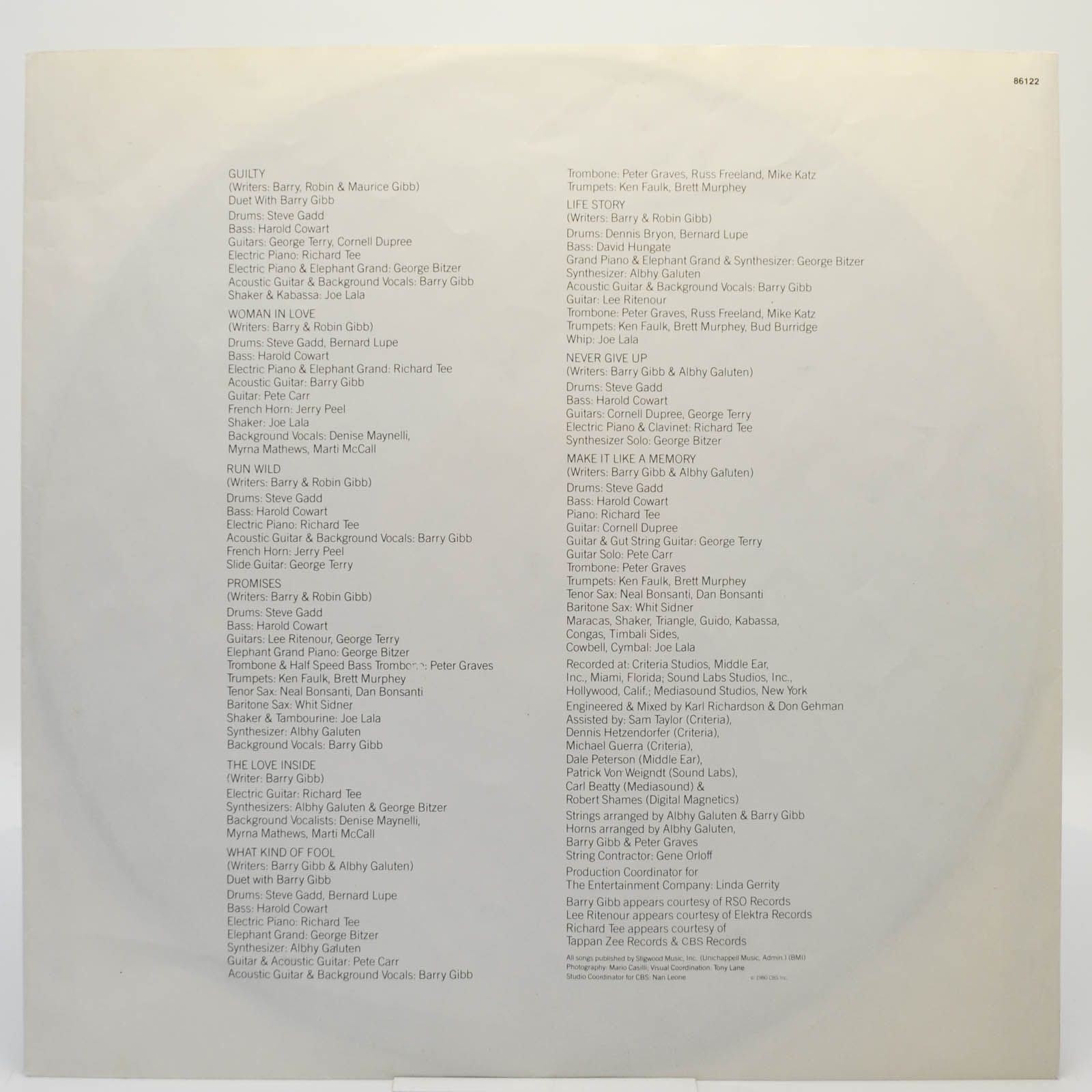 Streisand — Guilty, 1980