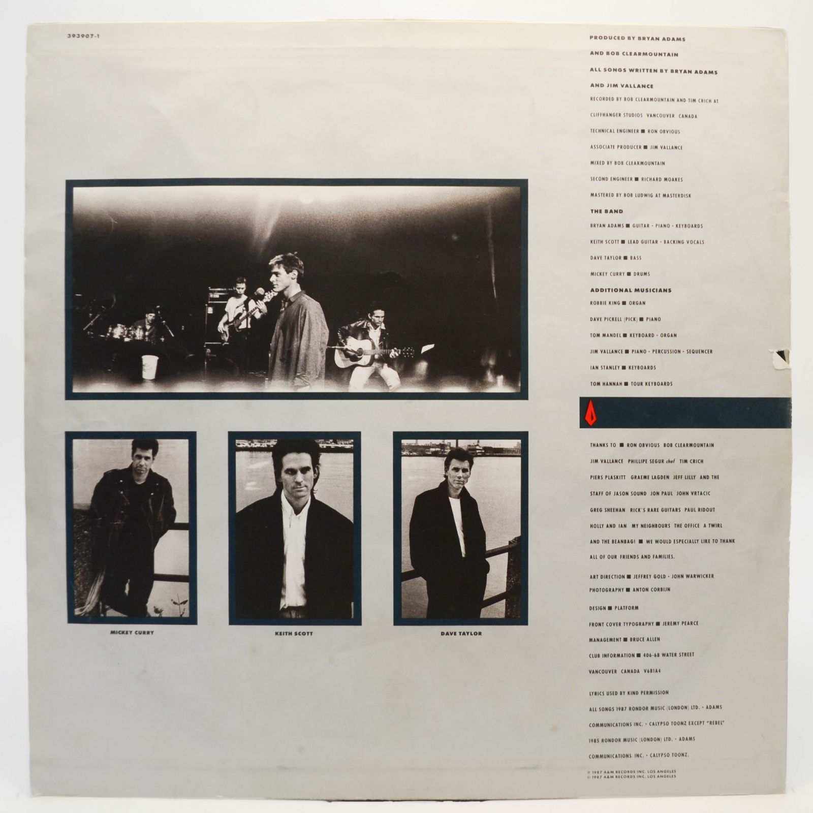 Bryan Adams — Into The Fire, 1987