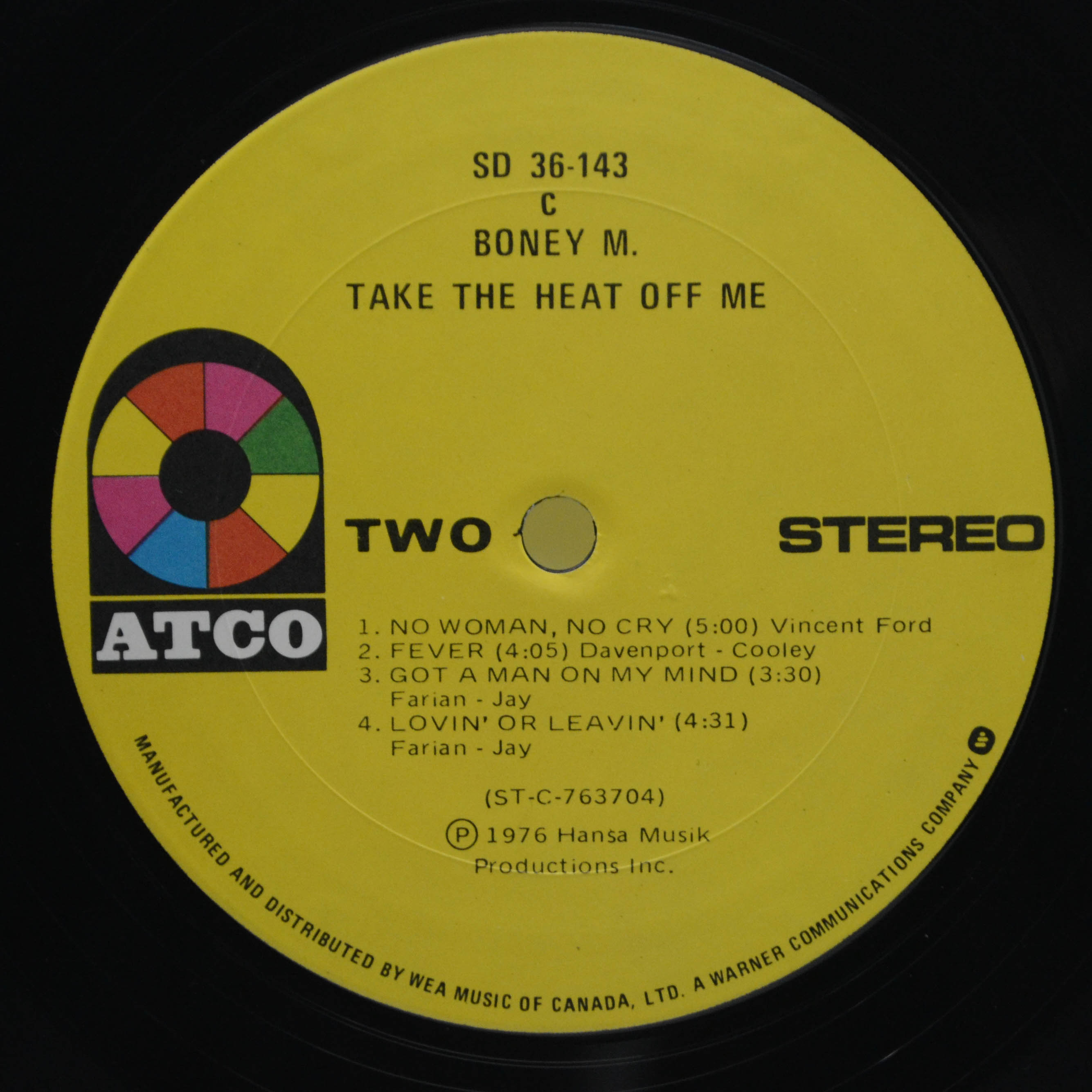 Boney M. — Take The Heat Off Me, 1976