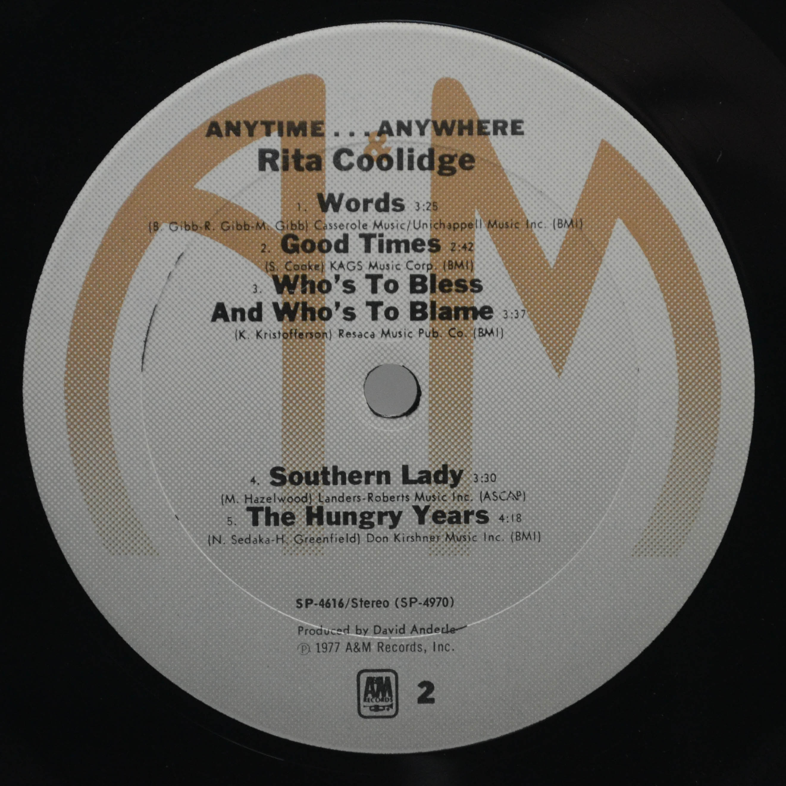 Rita Coolidge — Anytime... Anywhere (1-st, USA), 1977