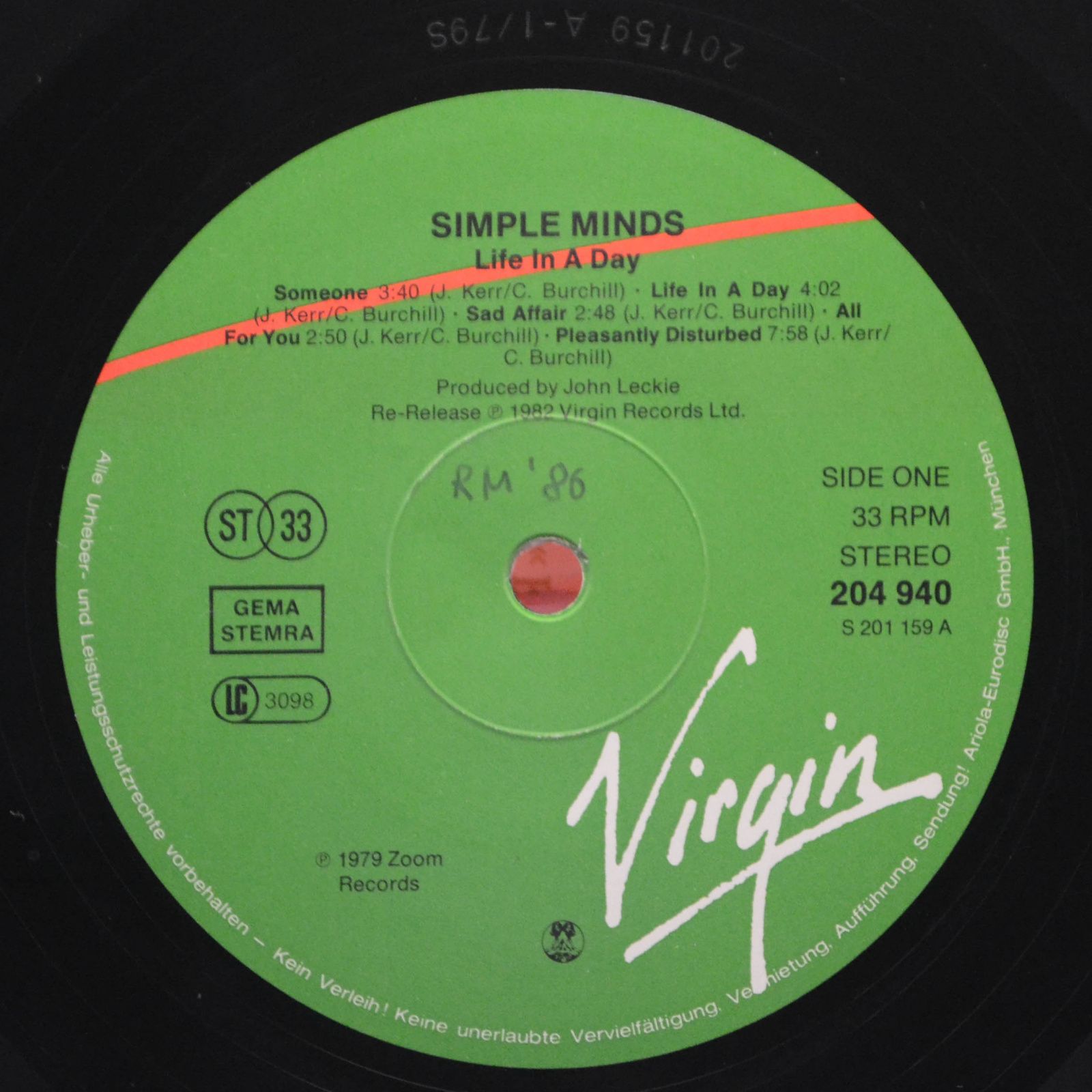 Simple Minds — Life In A Day, 1984