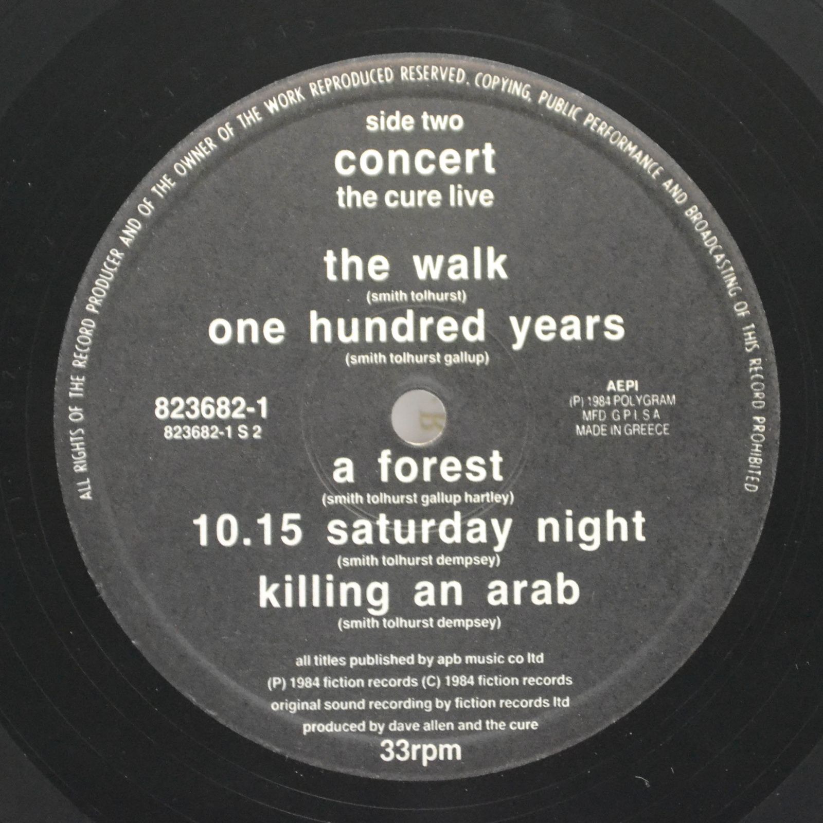 Cure — Concert - The Cure Live, 1984