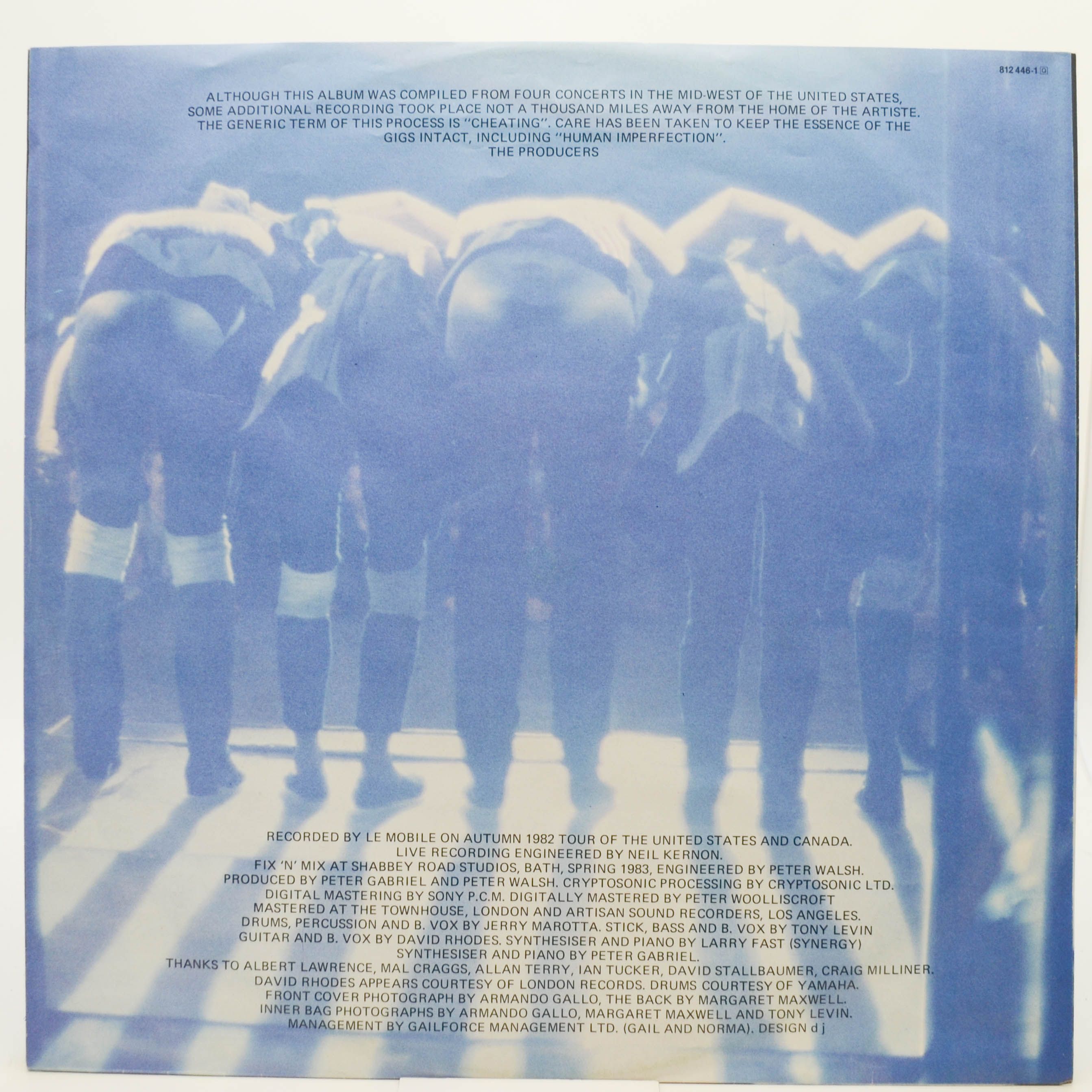 Peter Gabriel — Plays Live (2LP), 1983