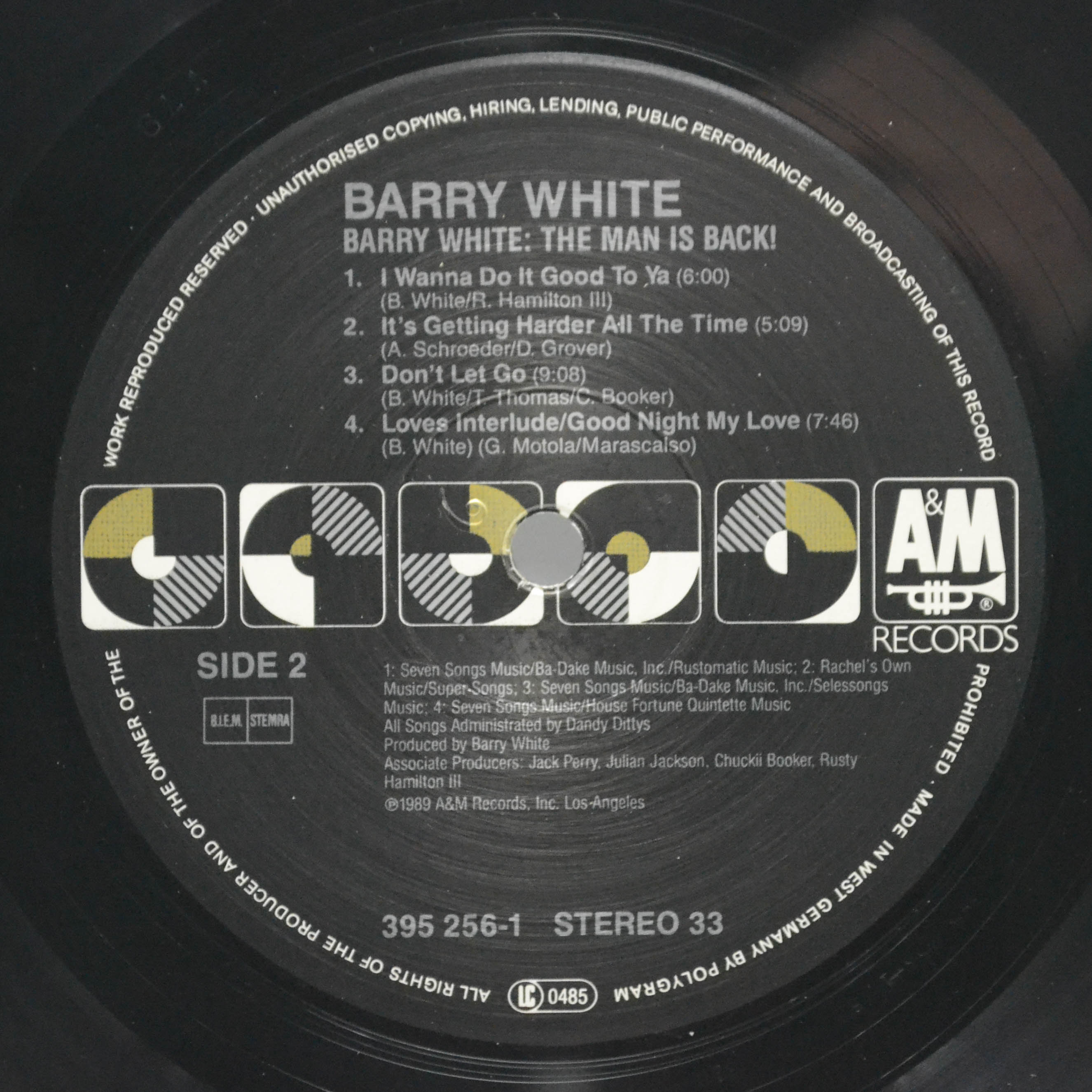 Barry White — The Man Is Back!, 1989