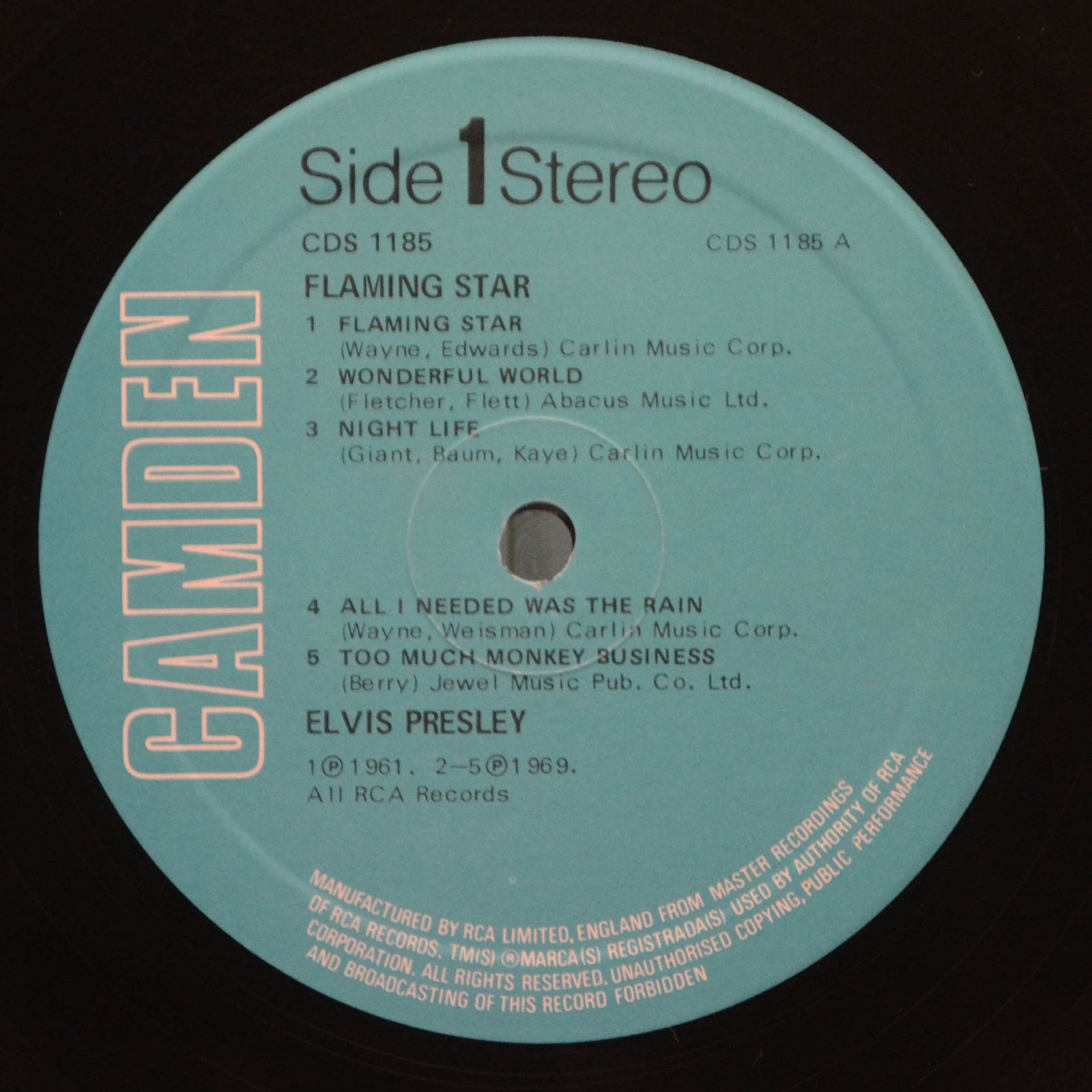 Elvis — Flaming Star (UK), 1980