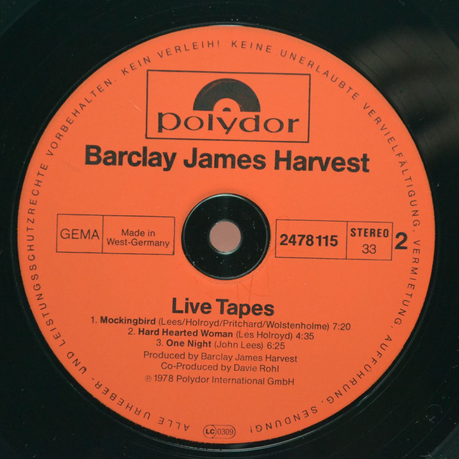 Barclay James Harvest — Live Tapes (2LP), 1978