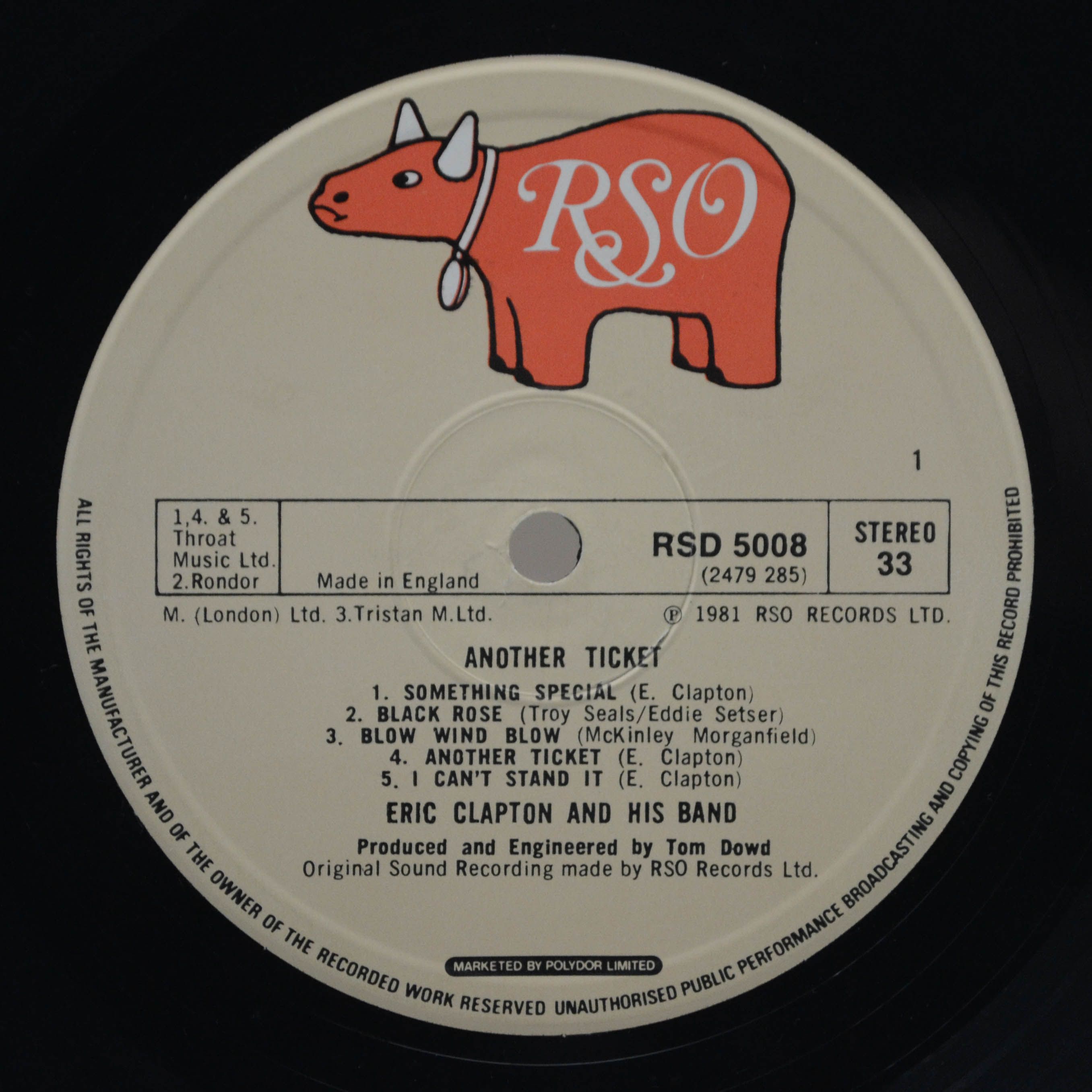 Eric Clapton — Another Ticket (1-st, UK), 1981