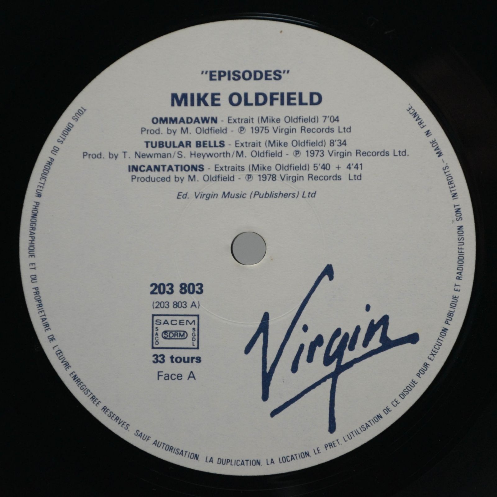 Mike Oldfield — Episodes, 1981