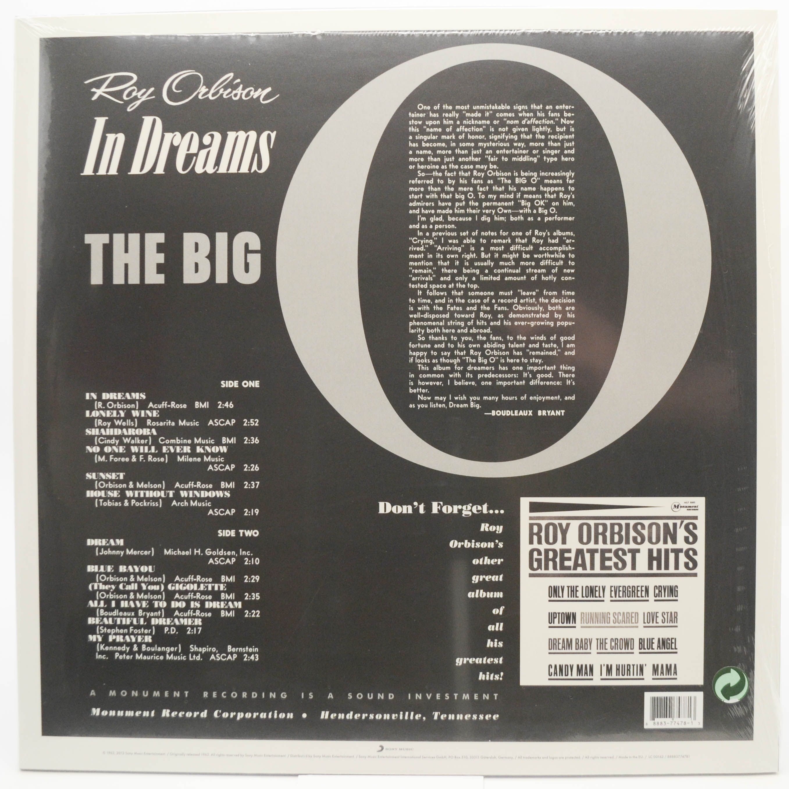 Roy Orbison — In Dreams, 1963