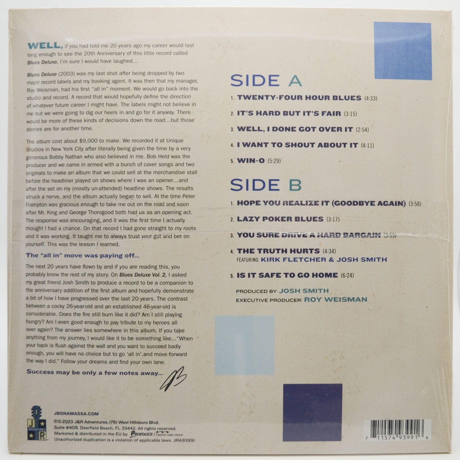 Joe Bonamassa — Blues Deluxe Vol. 2, 2023