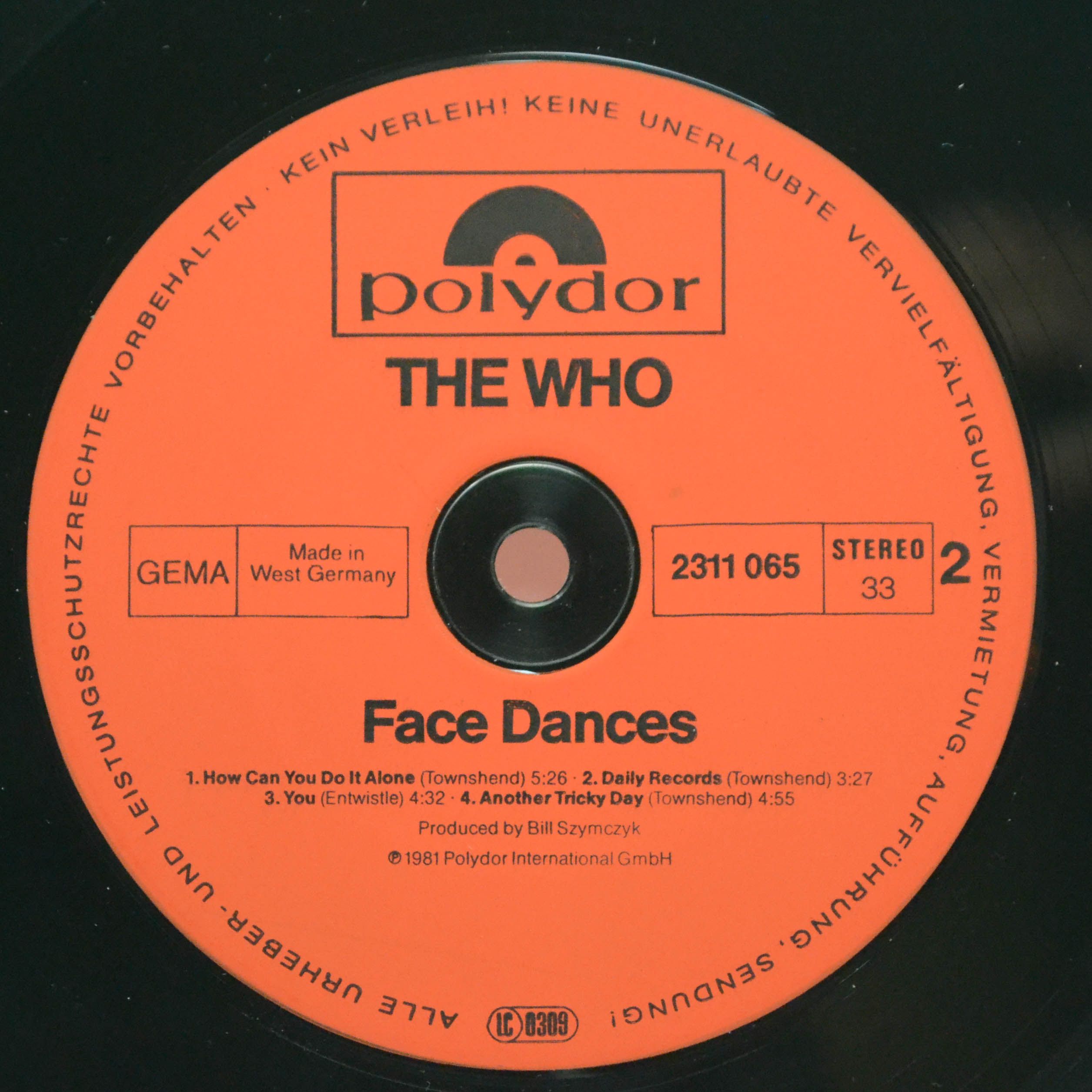 Who — Face Dances (poster), 1981