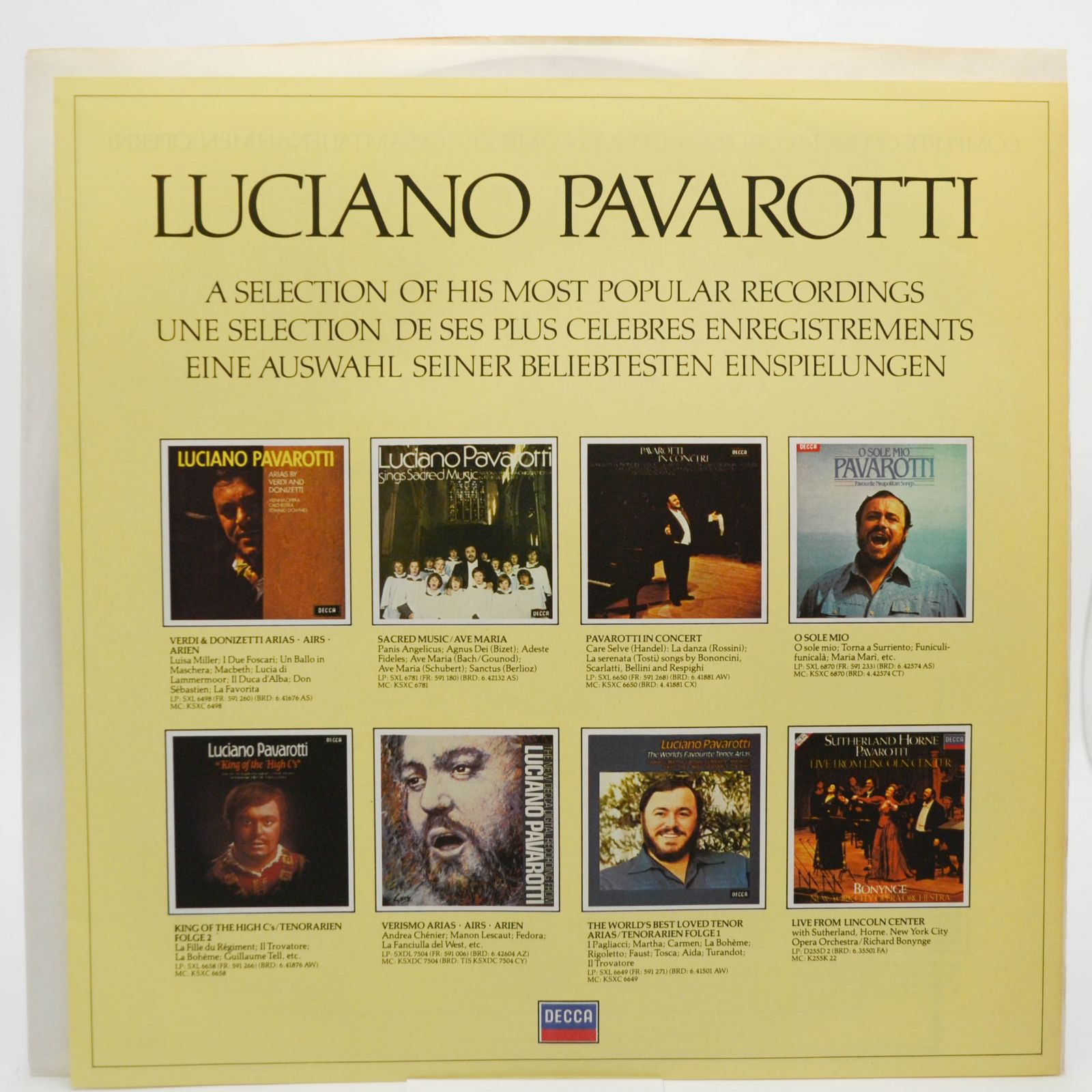 Luciano Pavarotti — Yes, Giorgio, 1982
