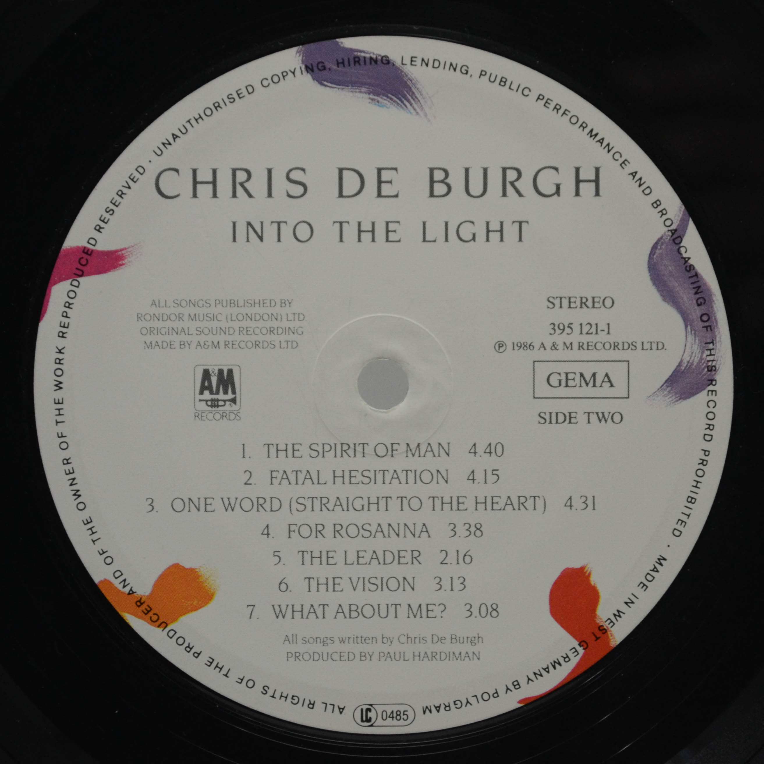 Chris de Burgh — Into The Light, 1986