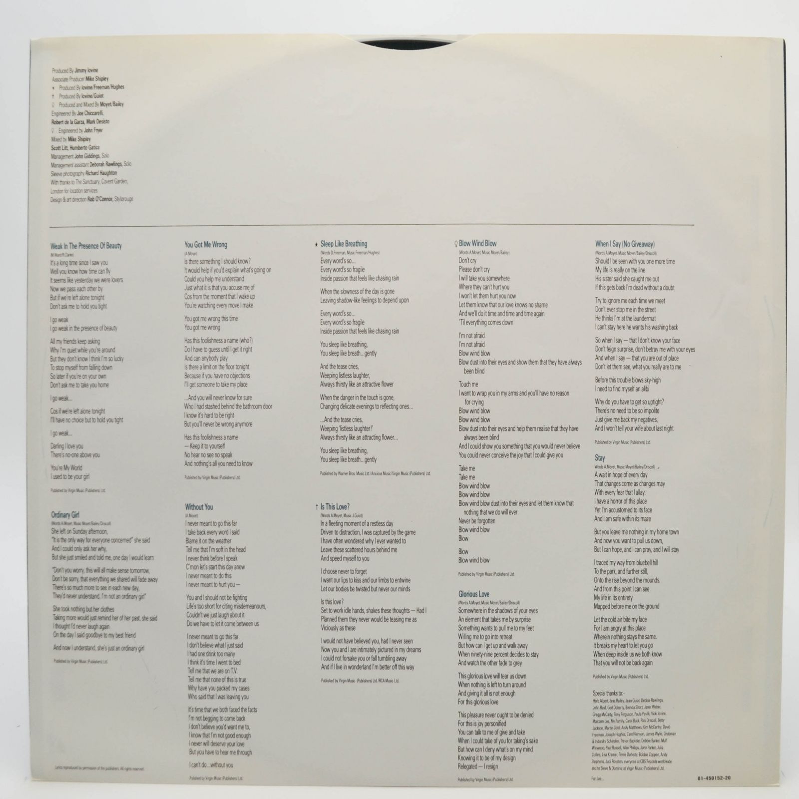 Alison Moyet — Raindancing, 1987