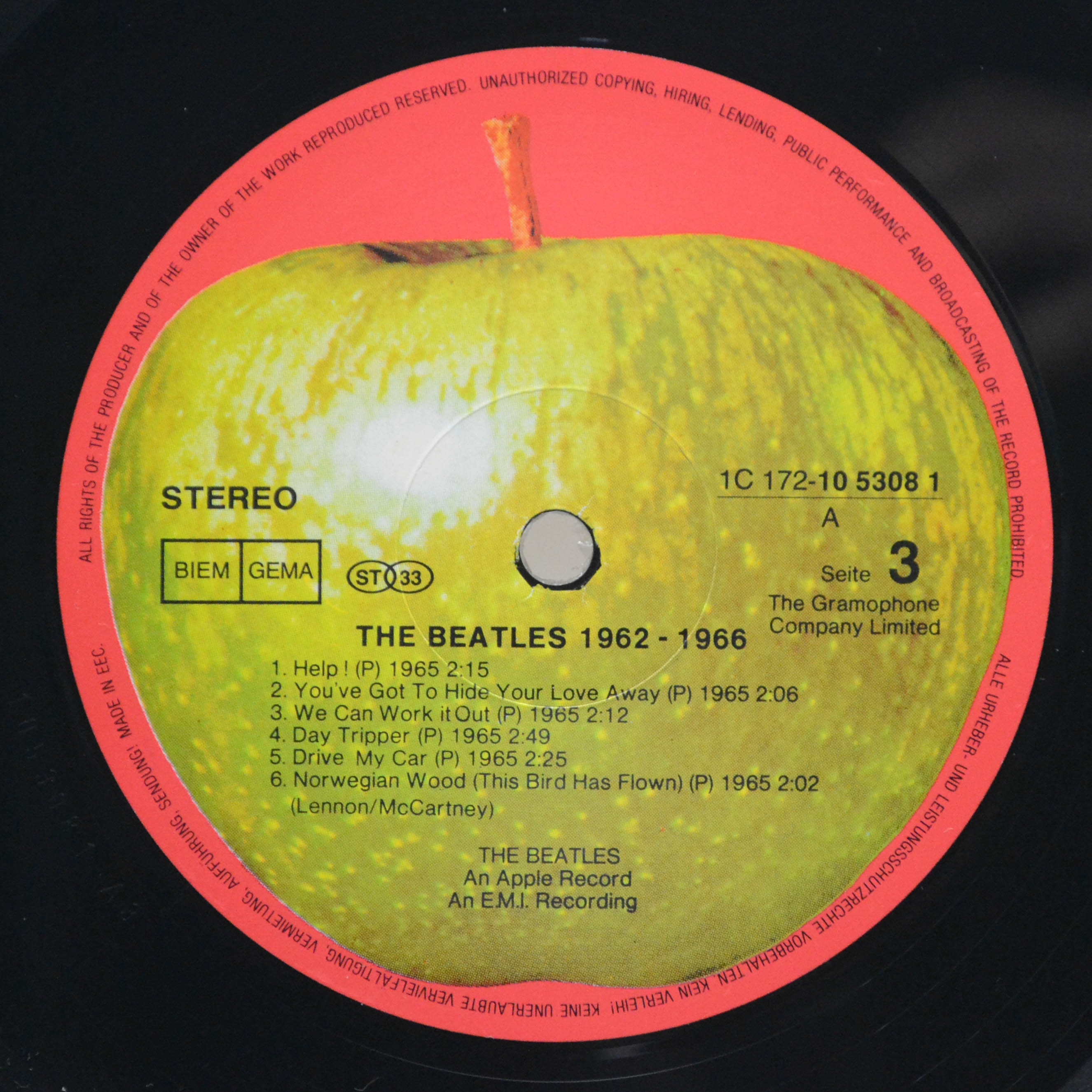 Beatles — 1962 - 1966 (2LP), 1973