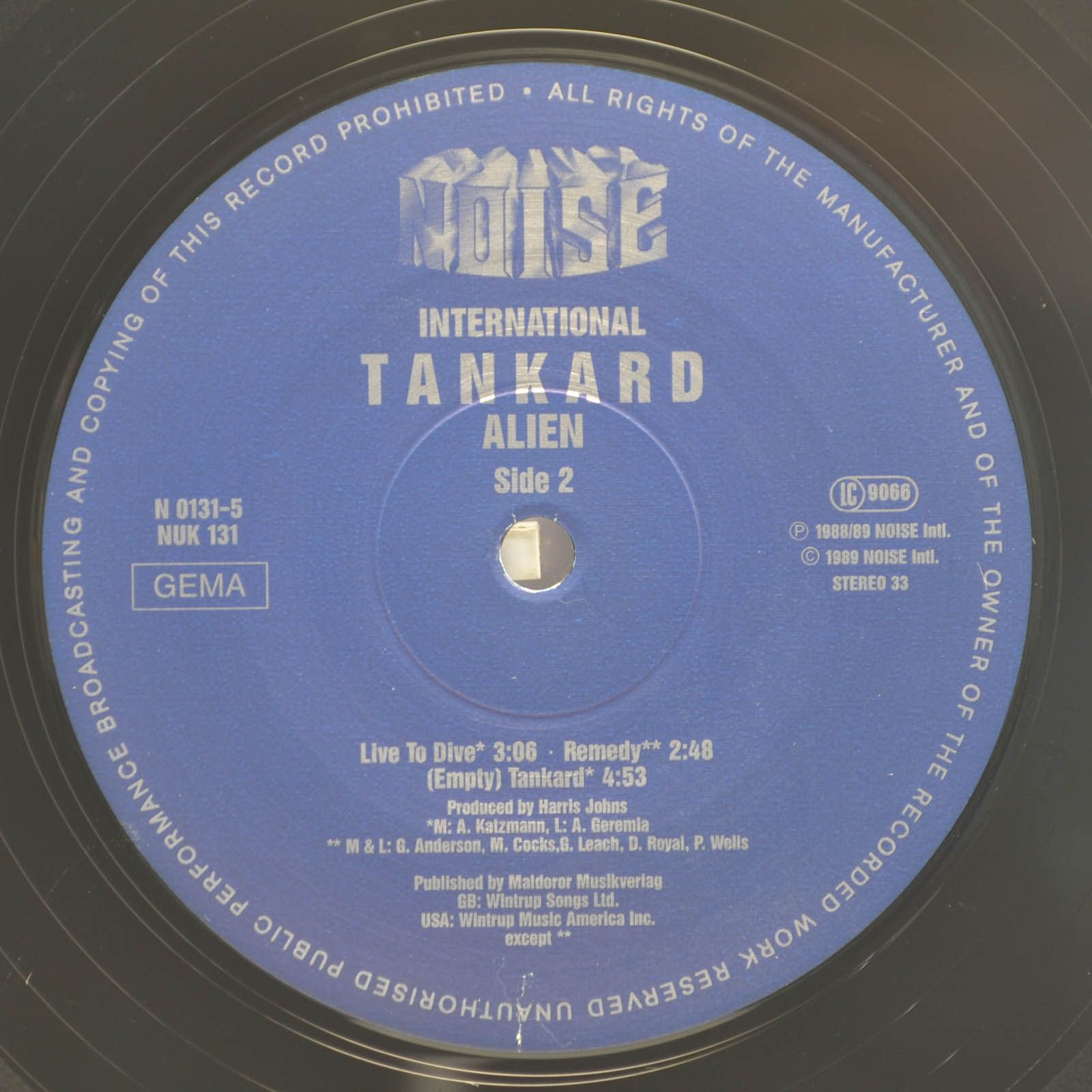 Tankard — Alien, 1989