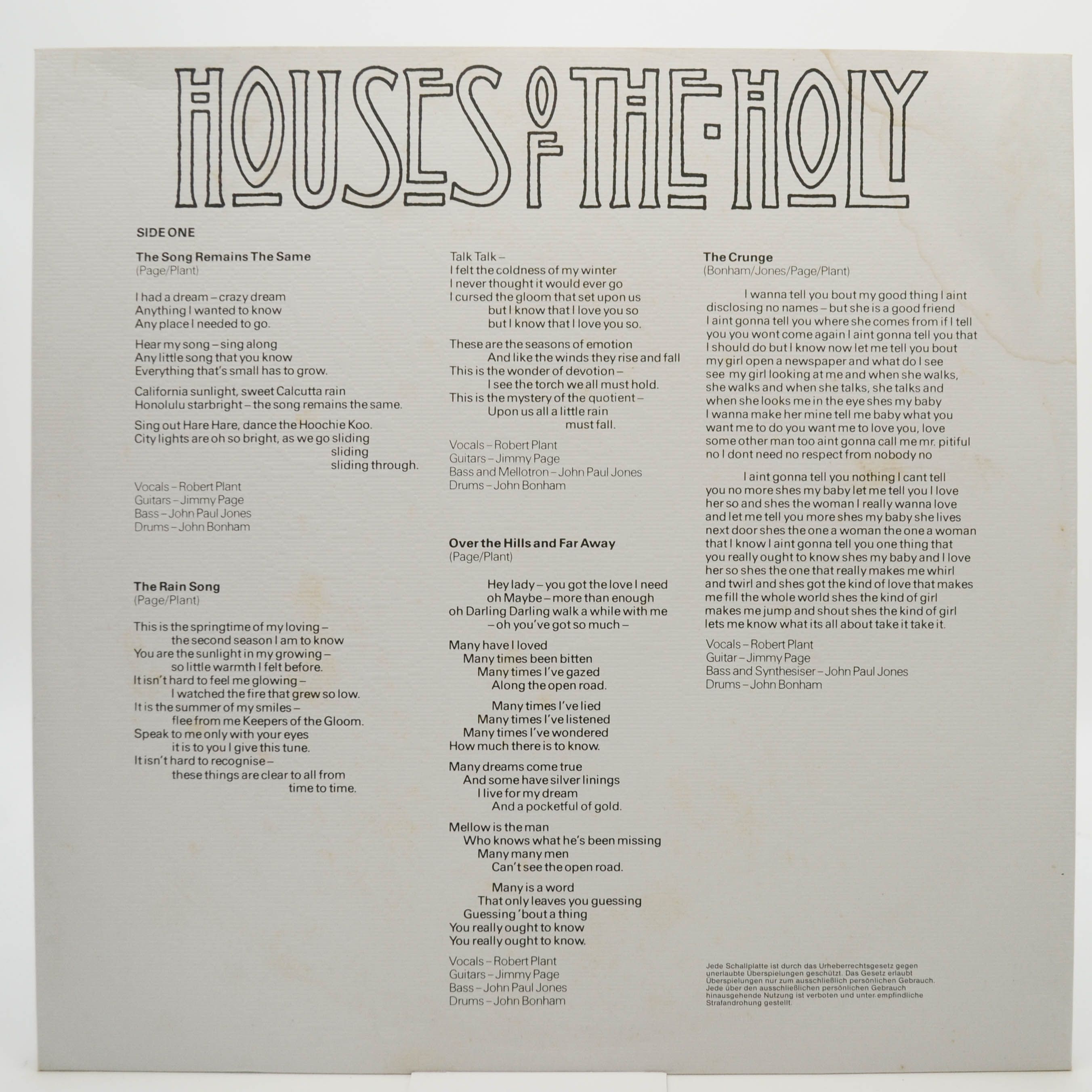 Led Zeppelin — Houses Of The Holy, 1973