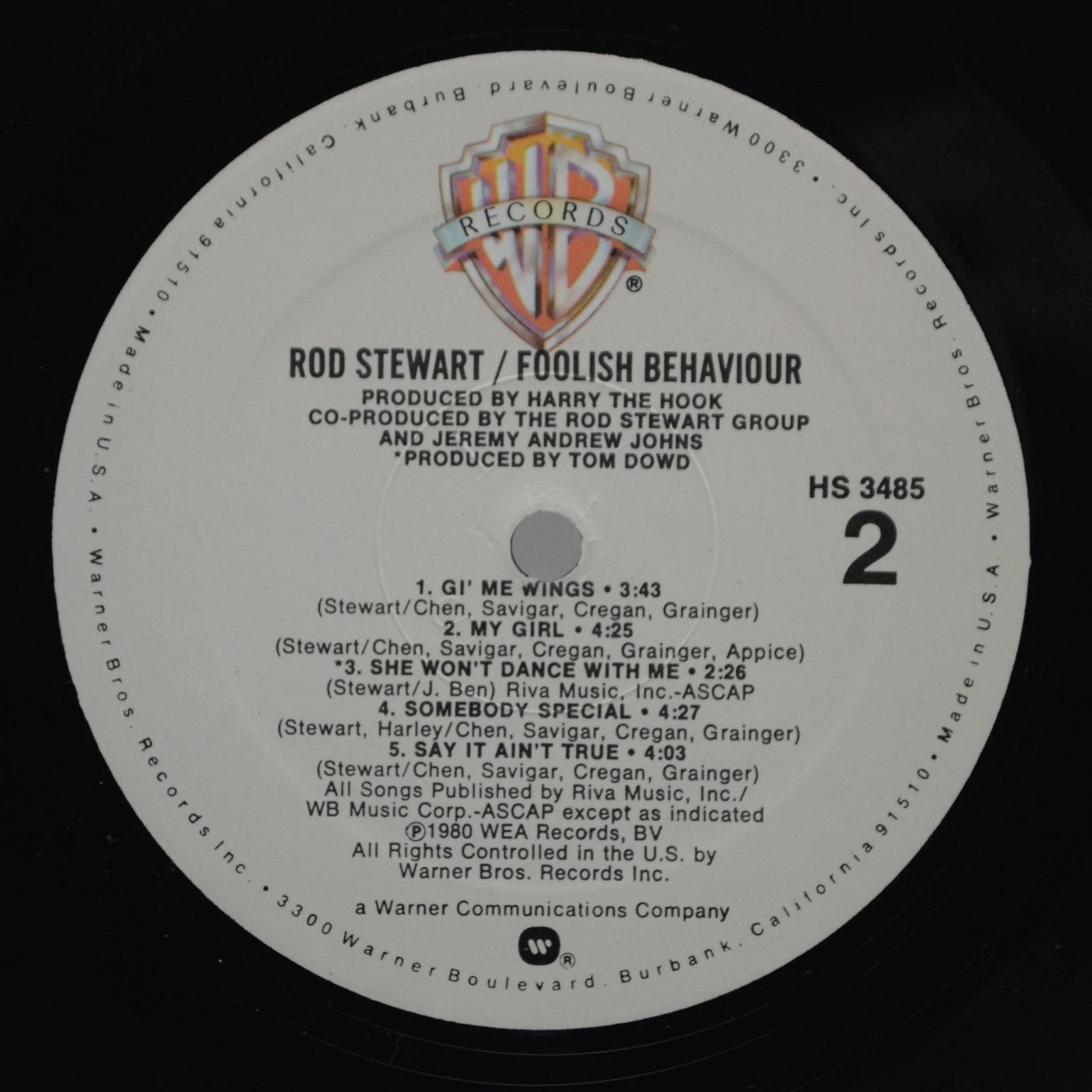 Rod Stewart — Foolish Behaviour (USA, poster), 1980